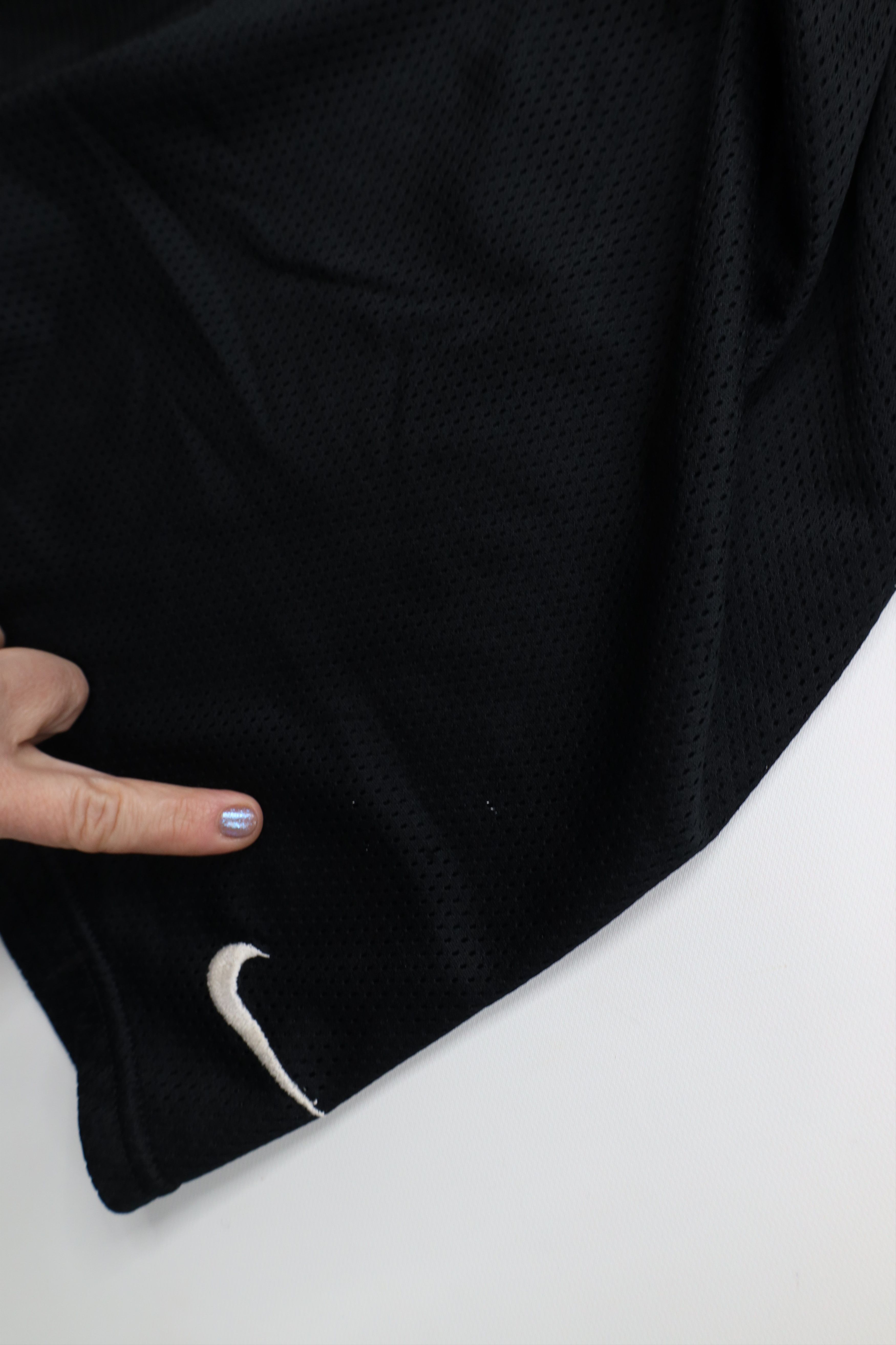 Nike Vintage 90s Nike Mini Swoosh Above Knee Shorts Black Mesh Size US 36 / EU 52 - 8 Thumbnail