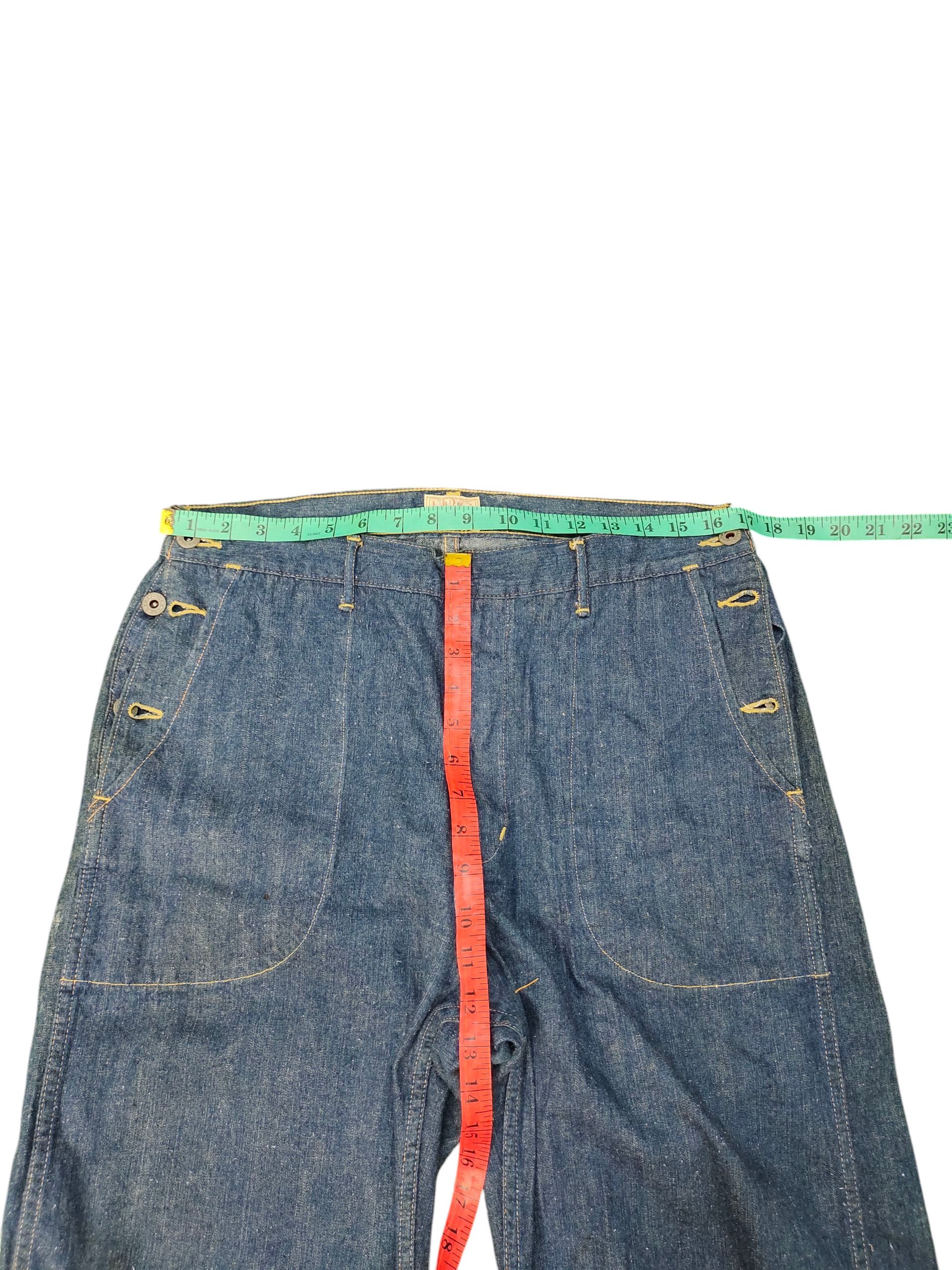 Number (N)ine × Undercover Idg Indigo Japan Buckle Back Fatigue Denim Pants Nam Era Size US 34 / EU 50 - 14 Thumbnail