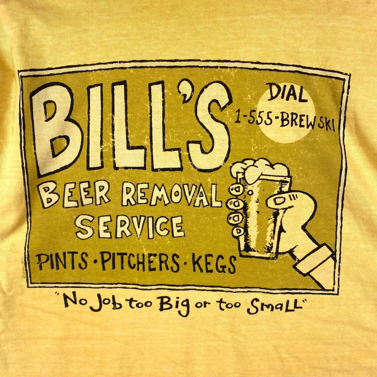 Vintage Vintage CRAZY SHIRTS Bill's Beer Removal Service Beer Dyed Size US M / EU 48-50 / 2 - 2 Thumbnail