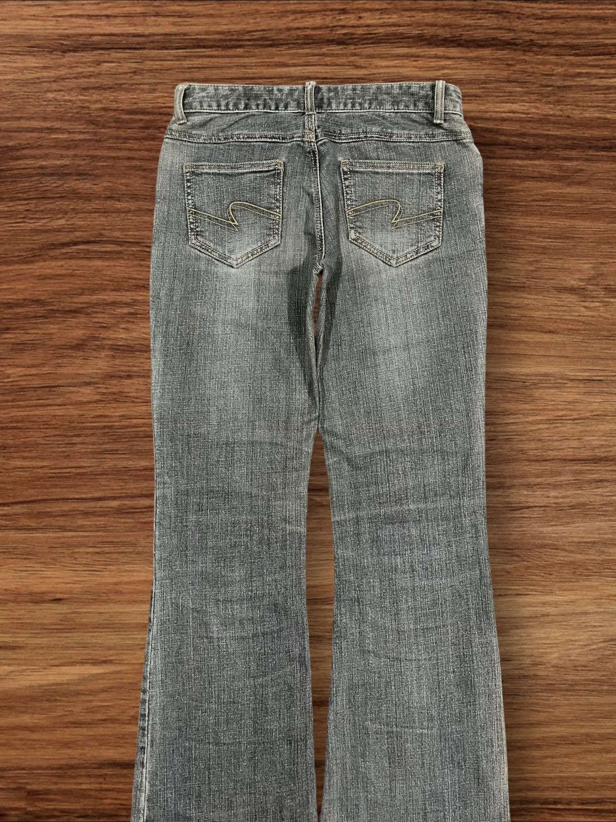 Japanese Brand × Le Grande Bleu (L.G.B.) Vintage Japanese Brand Grey Washed Distressed Flare Jeans Size 27" / US 4 / IT 40 - 5 Thumbnail