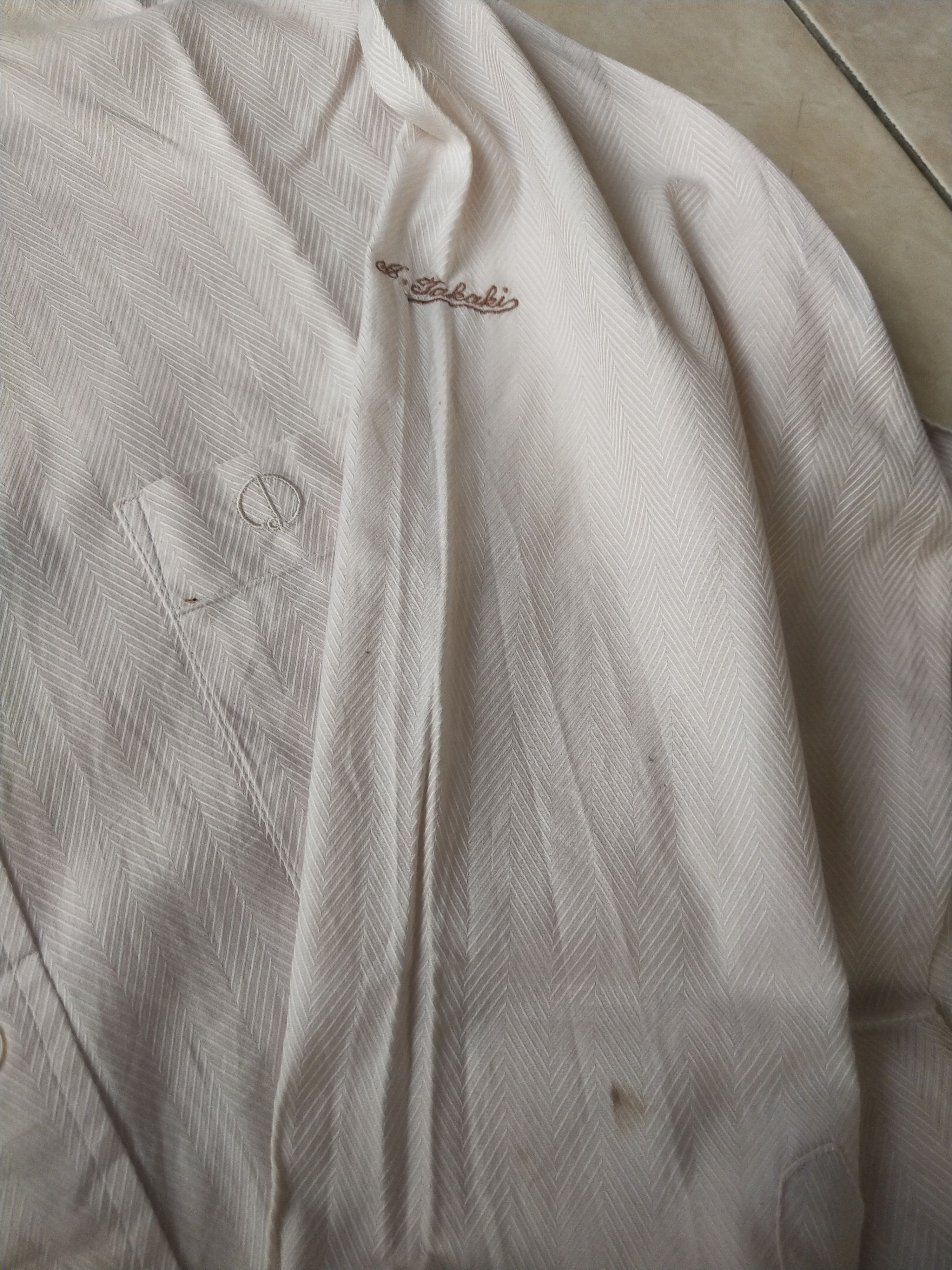 Alfred Dunhill Vintage Dunhill Japan Made Herringbone Cotton Shirt Size US L / EU 52-54 / 3 - 5 Thumbnail
