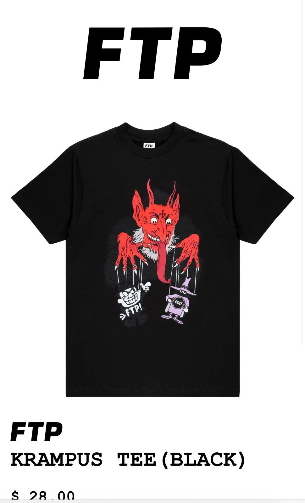 Fuck The Population FTP Krampus Tee Size US M / EU 48-50 / 2 - 1 Preview