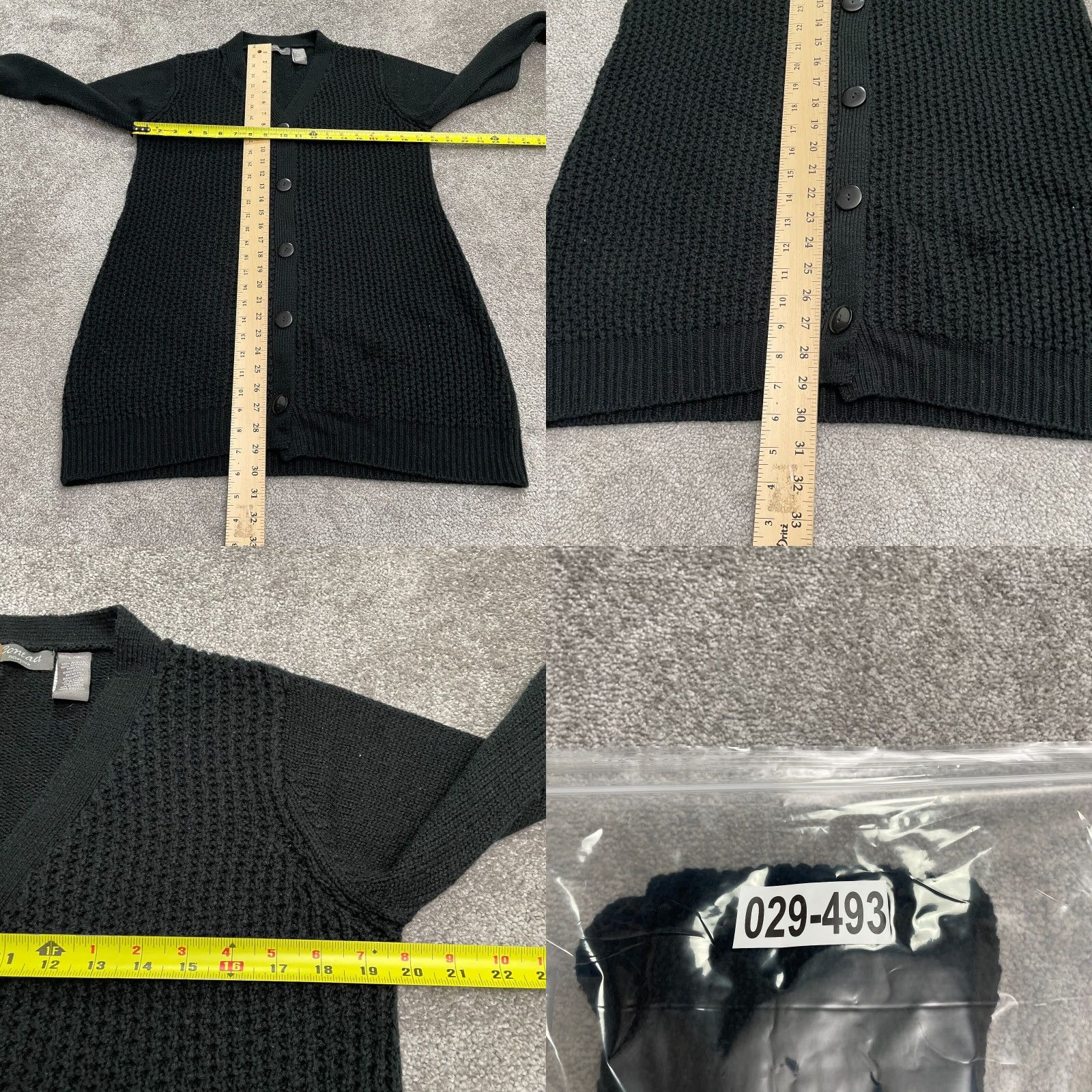 Vintage Contact New York Cardigan Sweater Womens L Black Button Down Acrylic Knit Industry: Vintage No Size L / US 10 / IT 46 - 8 Thumbnail