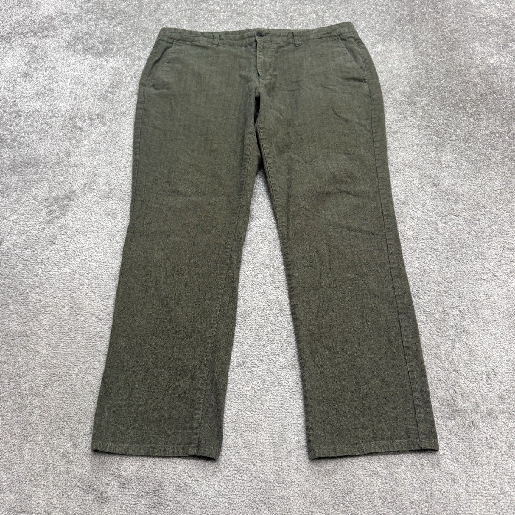 Bonobos Bonobos Slim Straight Leg Chino Pants Mens 36x30 Green Casual Workwear Front Flat Front Pocket Mens Reachable Short Title Adaptation Size US 36 / EU 52 - 2 Thumbnail