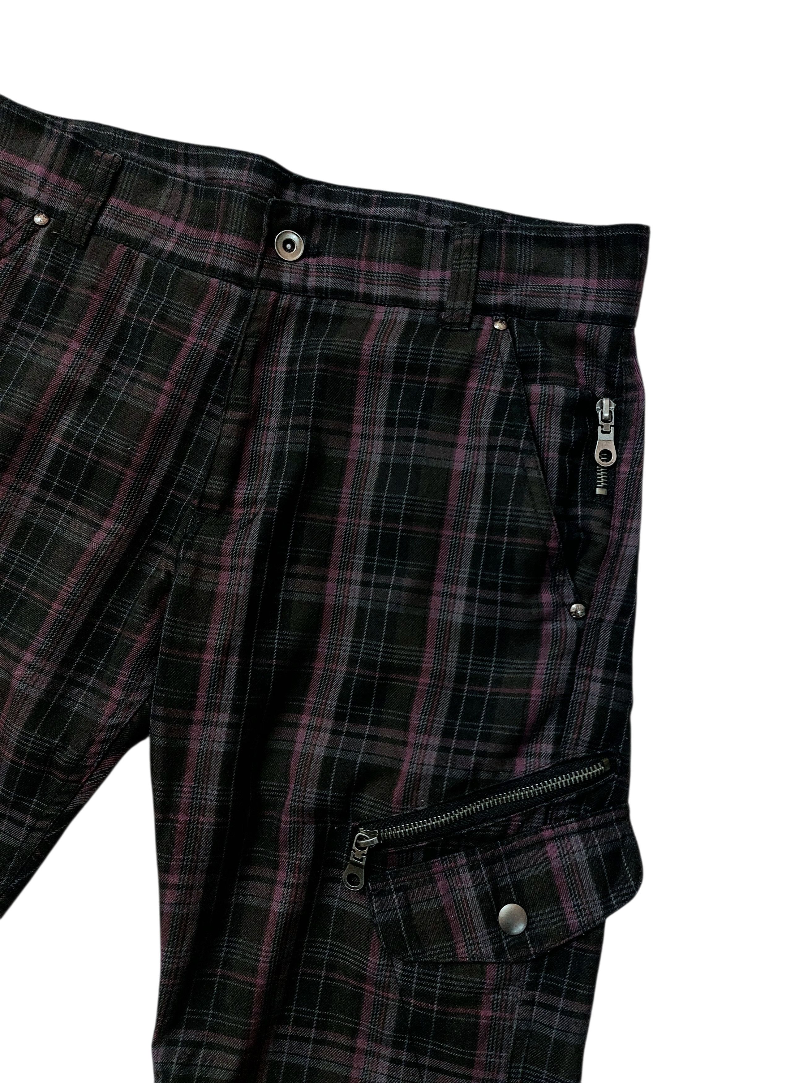 Vintage Grunge Y2K Punk Plaid Zip Nova Check Pants Size US 31 - 5 Thumbnail