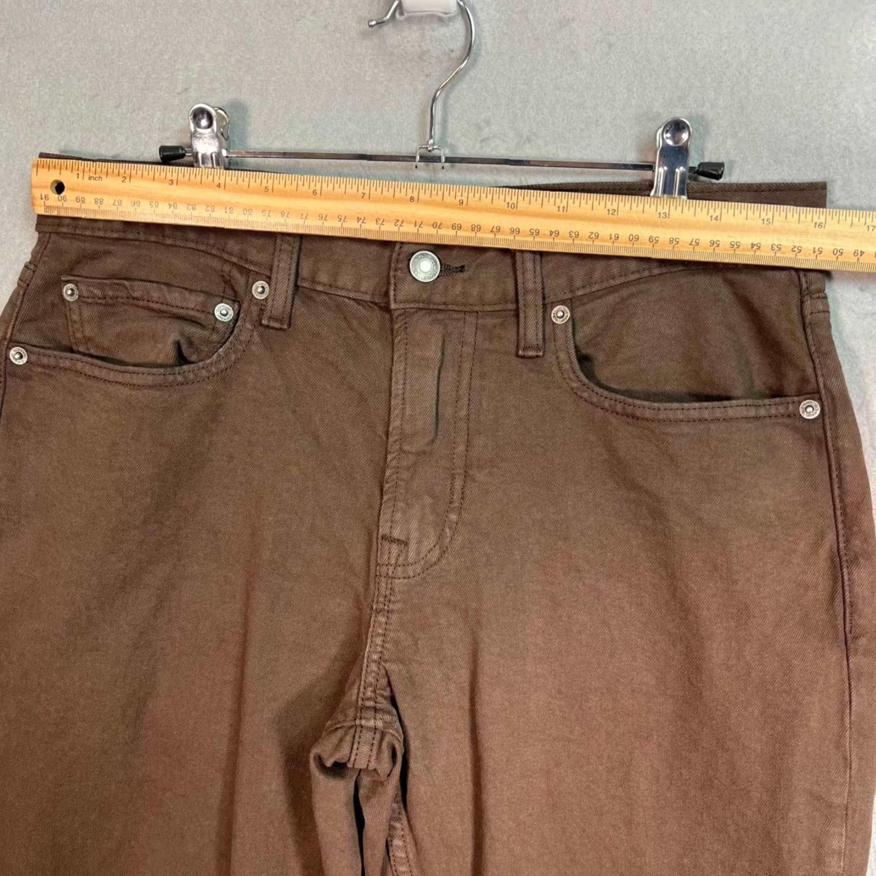 Old Navy VINTAGE Old Navy Pants Mens Size 32x34 Brown Cotton Blend Straight Front Chino 32 Inseam Mens Size US 32 / EU 48 - 5 Thumbnail