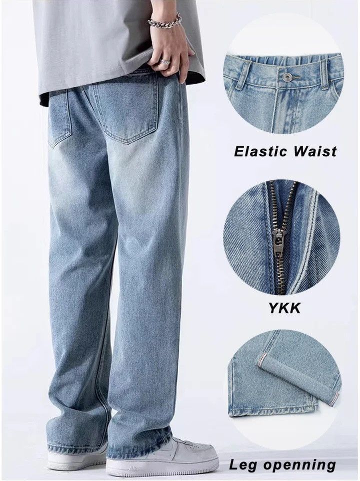 Blue faded jeans