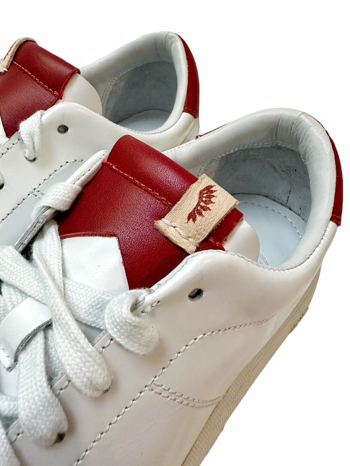 Visvim RARE Foley Folk Red White Leather Size US 8.5 / EU 41-42 - 3 Thumbnail