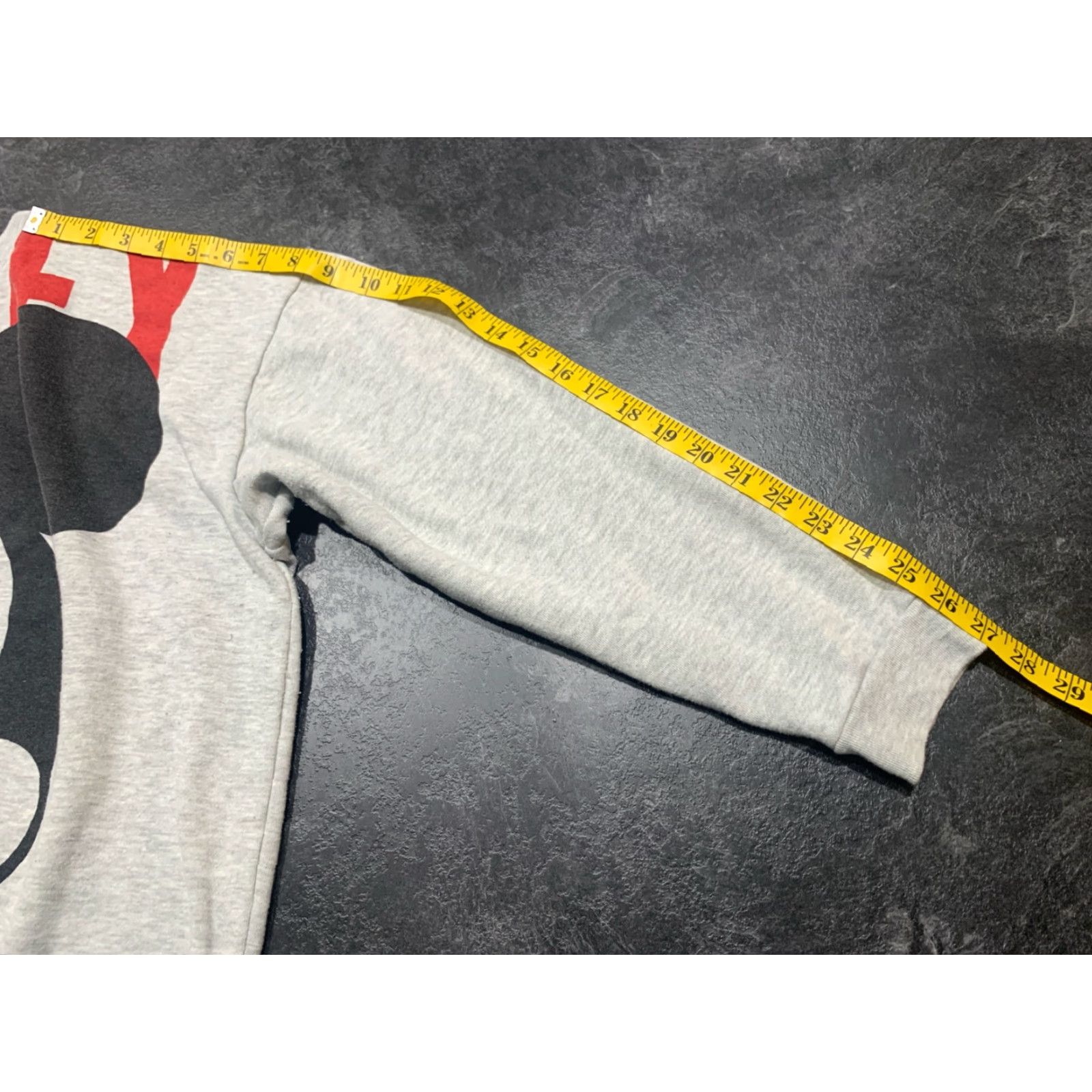Disney Disney Mickey Mouse Graphic Print Sweatshirt 2XL Gray Long Sleeve - Red Writing Mens Size US XXL / EU 58 / 5 - 7 Thumbnail