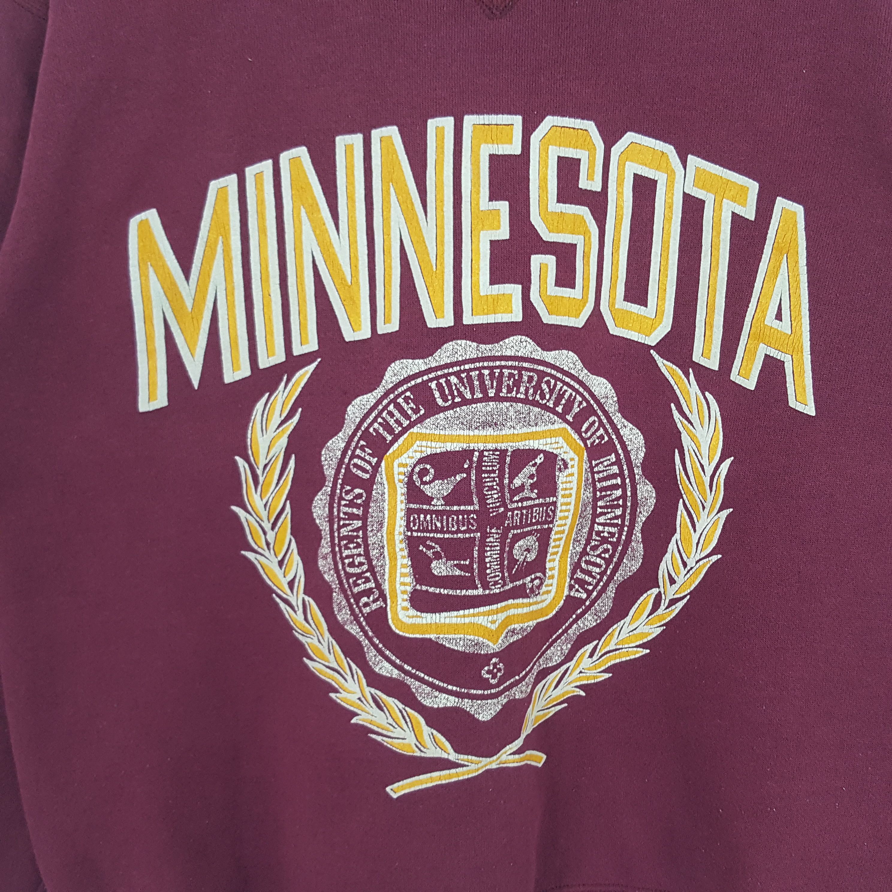 Vintage Vintage 90's University Of Minnesota American Sweatshirt Size US M / EU 48-50 / 2 - 2 Thumbnail