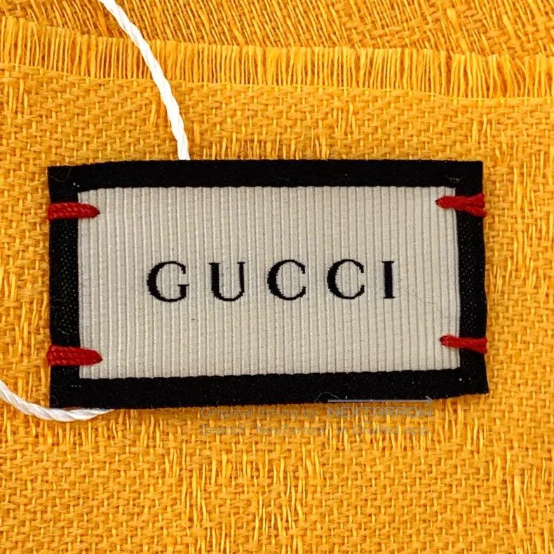 Gucci Gucci Yellow logo old flower dark pattern full print wool Size ONE SIZE - 6 Thumbnail