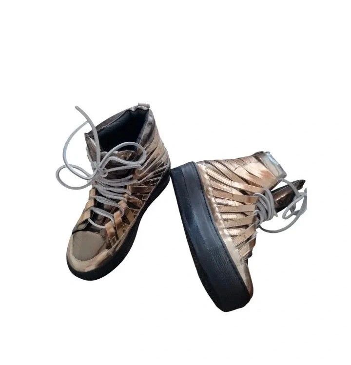 Damir Doma ARCHIVE Damir Doma "Falco" Metallic Gold Sneakers - Vibram Size US 5 / IT 35 - 3 Thumbnail