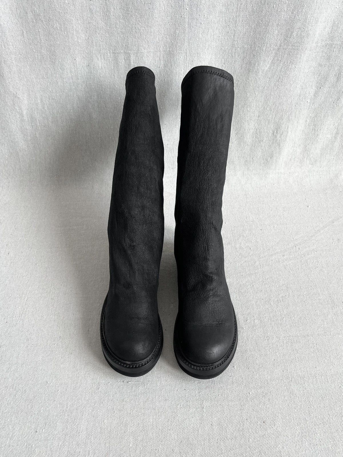 Rick Owens Rick Owens Blistered Leather Creeper Sock Boots Size US 6.5 / IT 36.5 - 2 Thumbnail