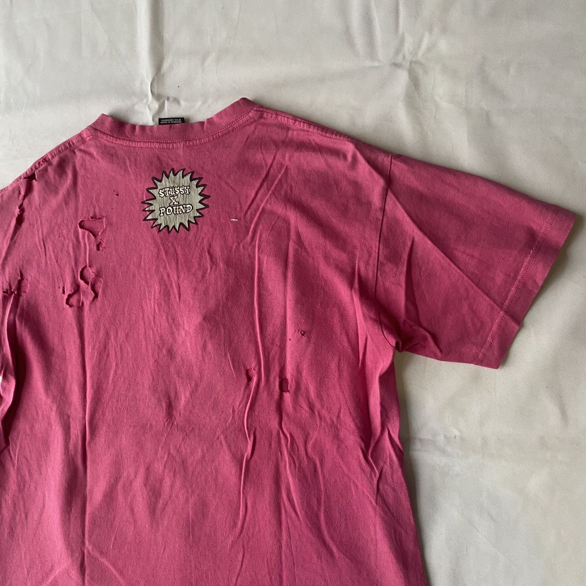 Stussy × Vintage Vintage Stussy x Pound Stu York Crew Distressed Tees Size US M / EU 48-50 / 2 - 7 Thumbnail