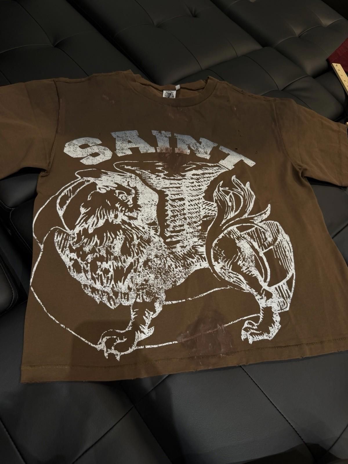 Saint Vanity Size L - Saint Vanity T-shirt 2025 Brown Authentic (NEW) Size US L / EU 52-54 / 3 - 2 Thumbnail