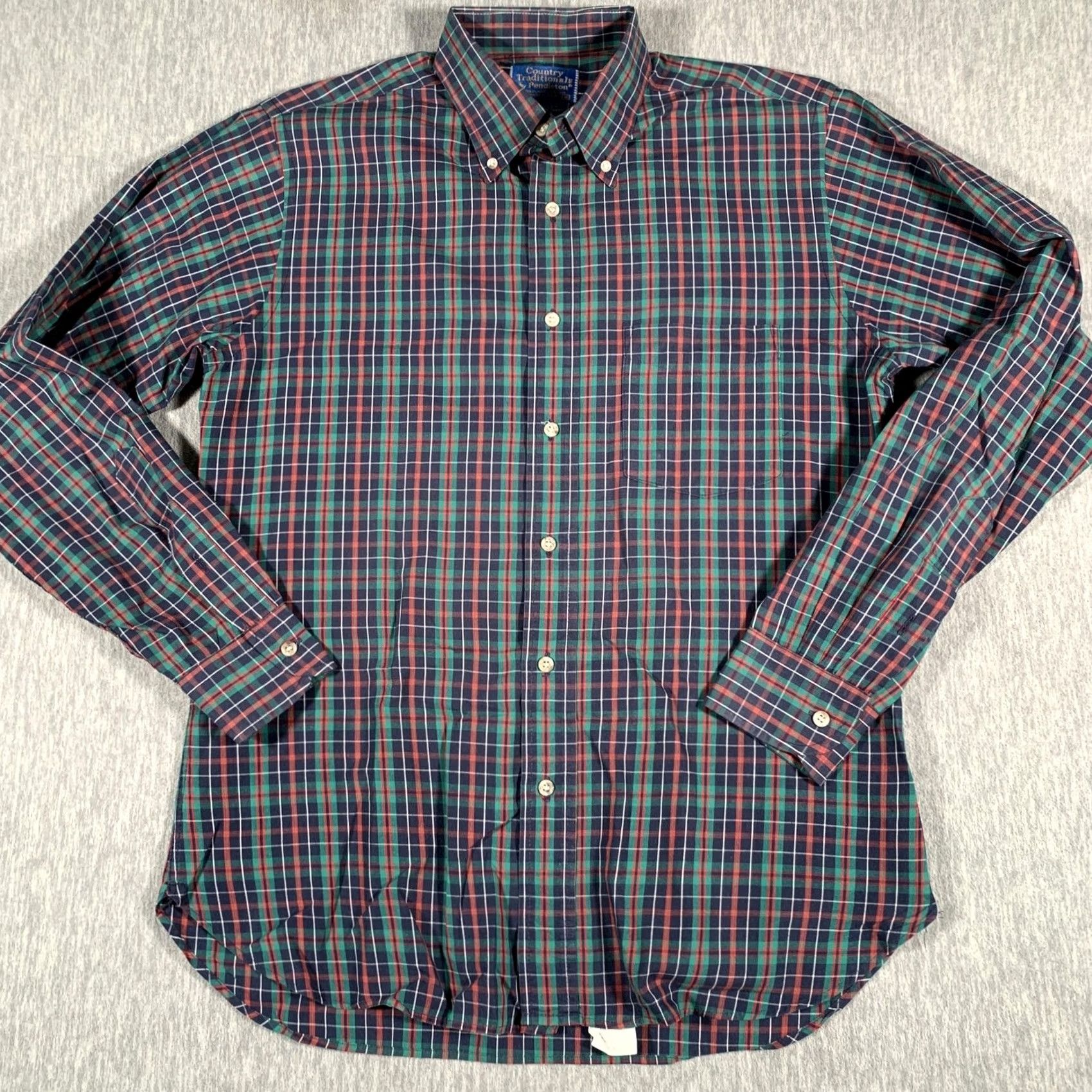Pendleton VINTAGE Pendleton Shirt Mens Medium Plaid Tartan Button Down Casual Made USA 90s Size US M / EU 48-50 / 2 - 2 Thumbnail