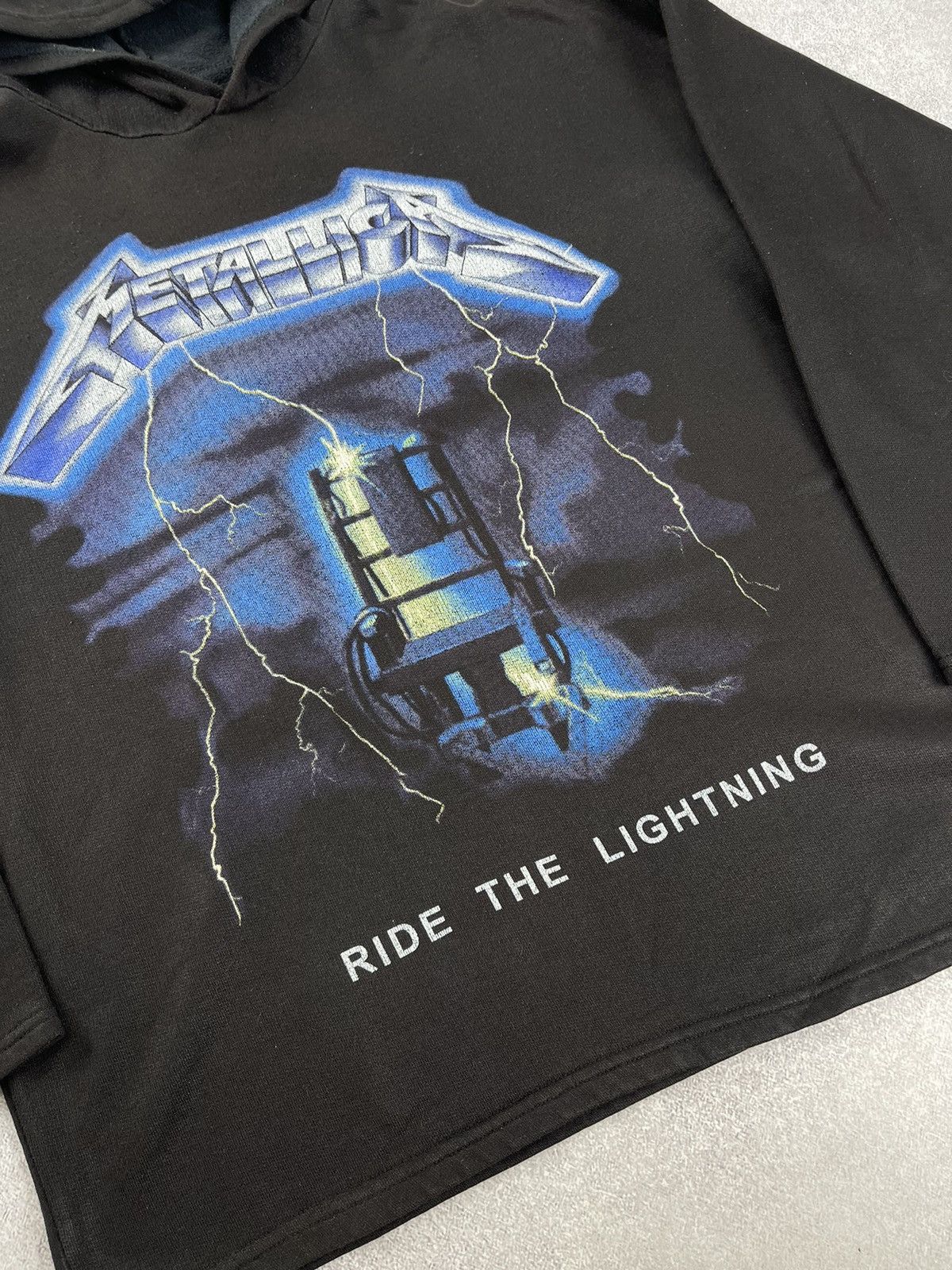 Band Tees × Metallica × Vintage Vintage 90’s Metallica Ride The Lightning Hoodie Size US XL / EU 56 / 4 - 4 Thumbnail
