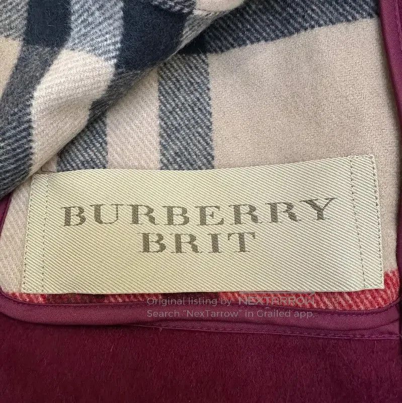 Burberry Burberry Women's Wine Red Double-Breasted Coat. Size S / US 4 / IT 40 - 7 Thumbnail
