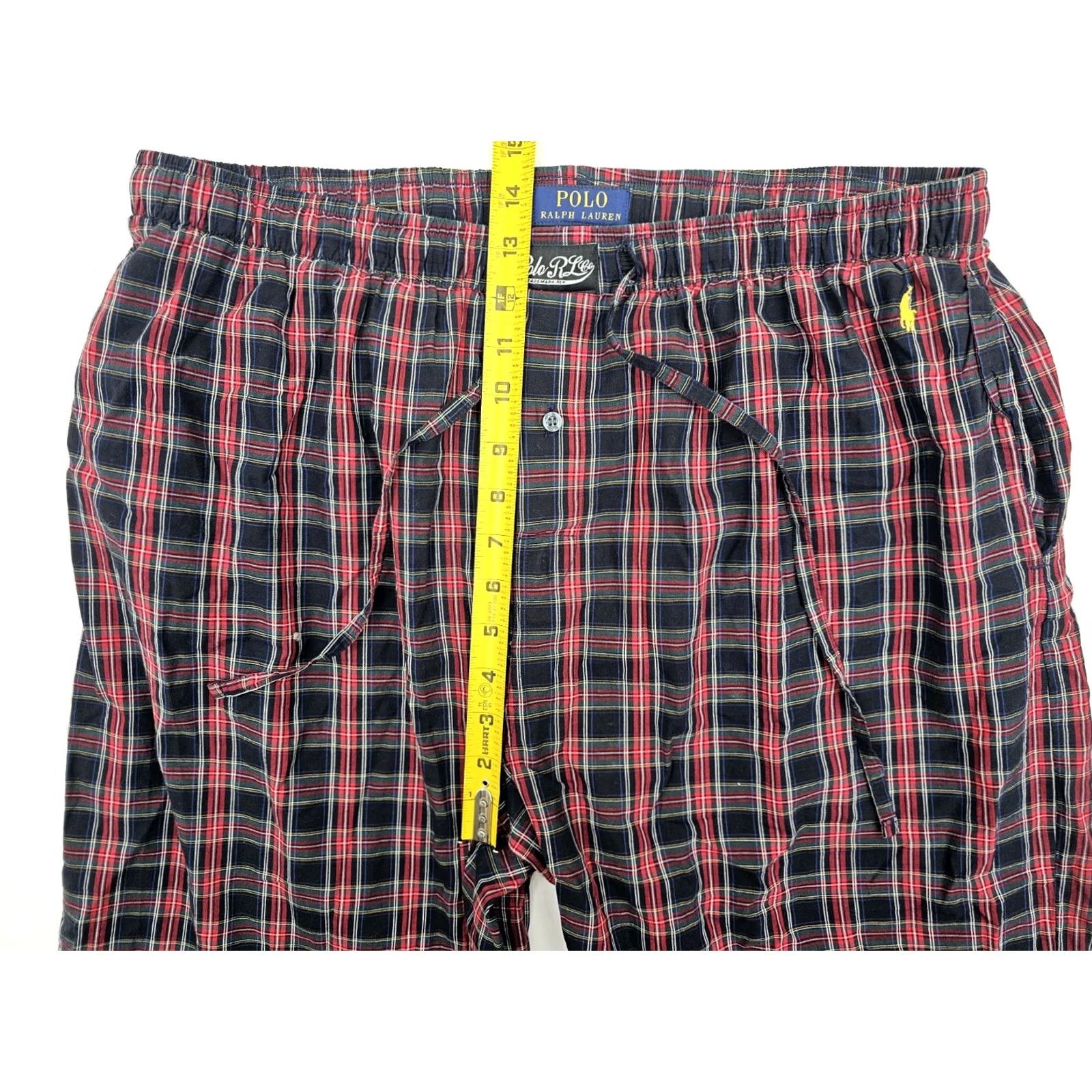 Polo Ralph Lauren Polo Ralph Lauren Sleep Pants Mens XL Red Black Plaid Lounge Cotton EUC Size US XL / EU 56 / 4 - 6 Thumbnail
