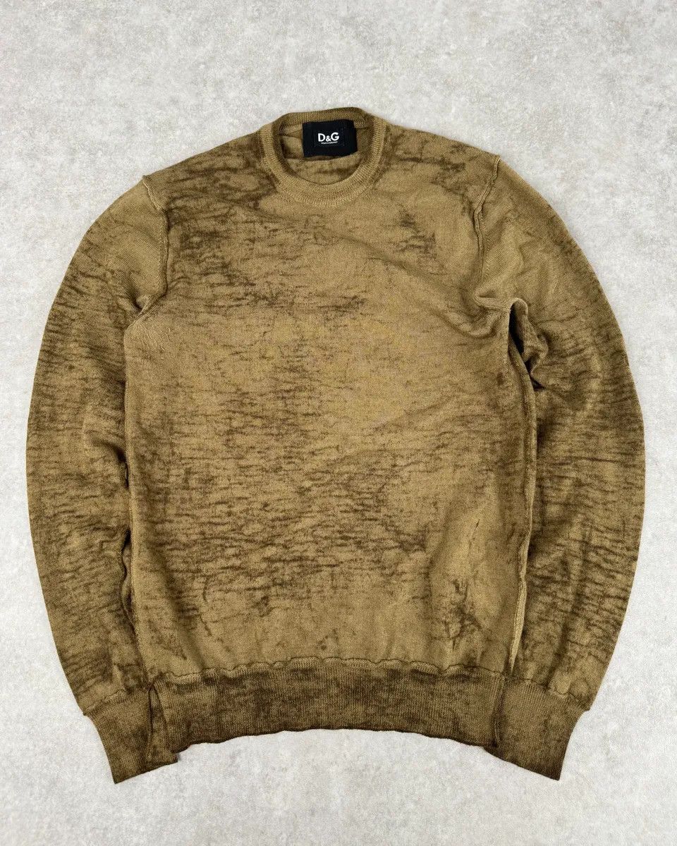Dolce & Gabbana 2000s Dolce & Gabbana Brown Sand Wool Sweater Size US M / EU 48-50 / 2 - 1 Thumbnail