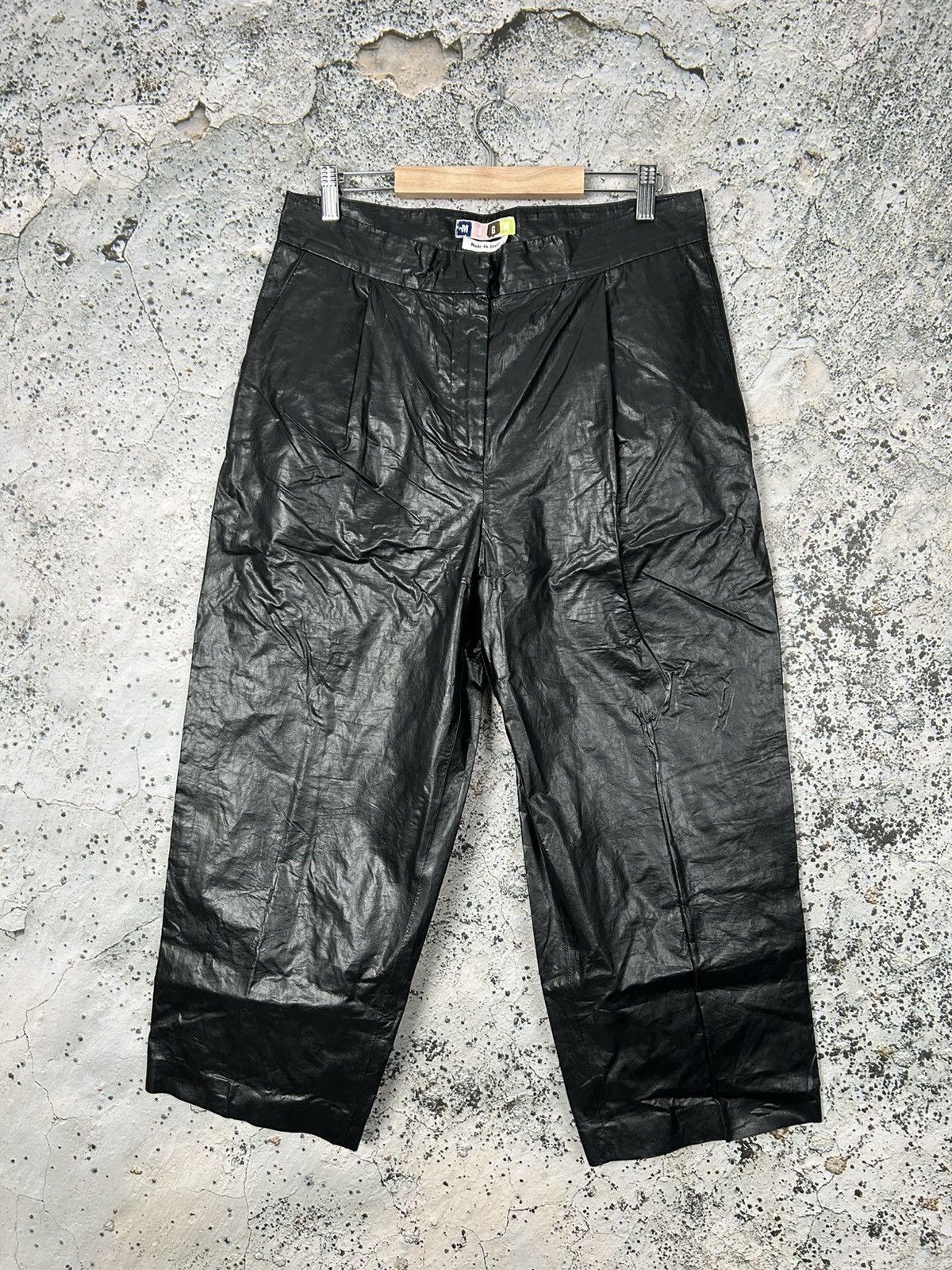 MSGM MSGM Polyurethane Avantgarde Pants Grunge Rock Punk Goth Size US 34 / EU 50 - 1 Thumbnail