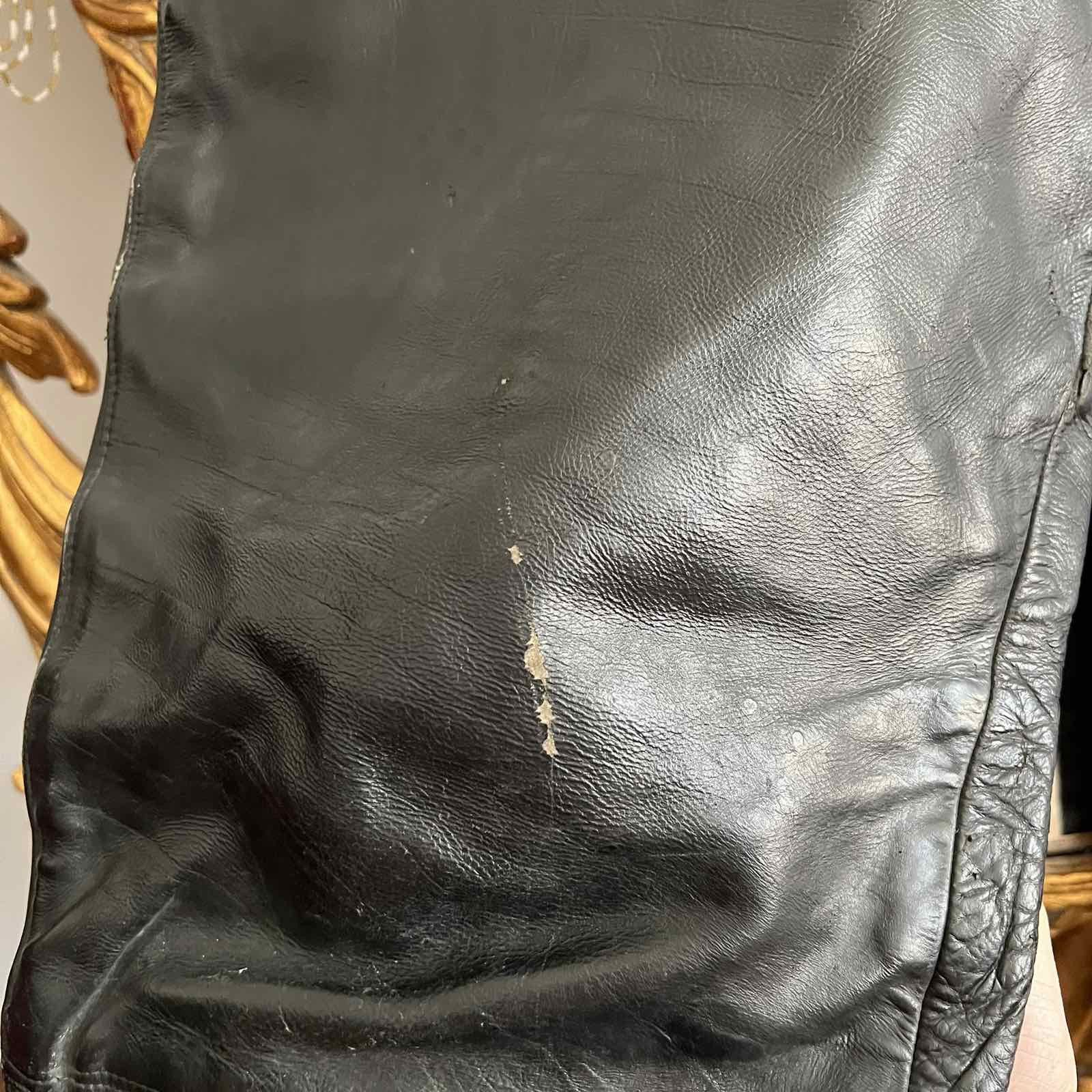 Vintage Vintage Antique 1940s WW2 European Army Flying Leather Pants Size US 34 / EU 50 - 5 Thumbnail