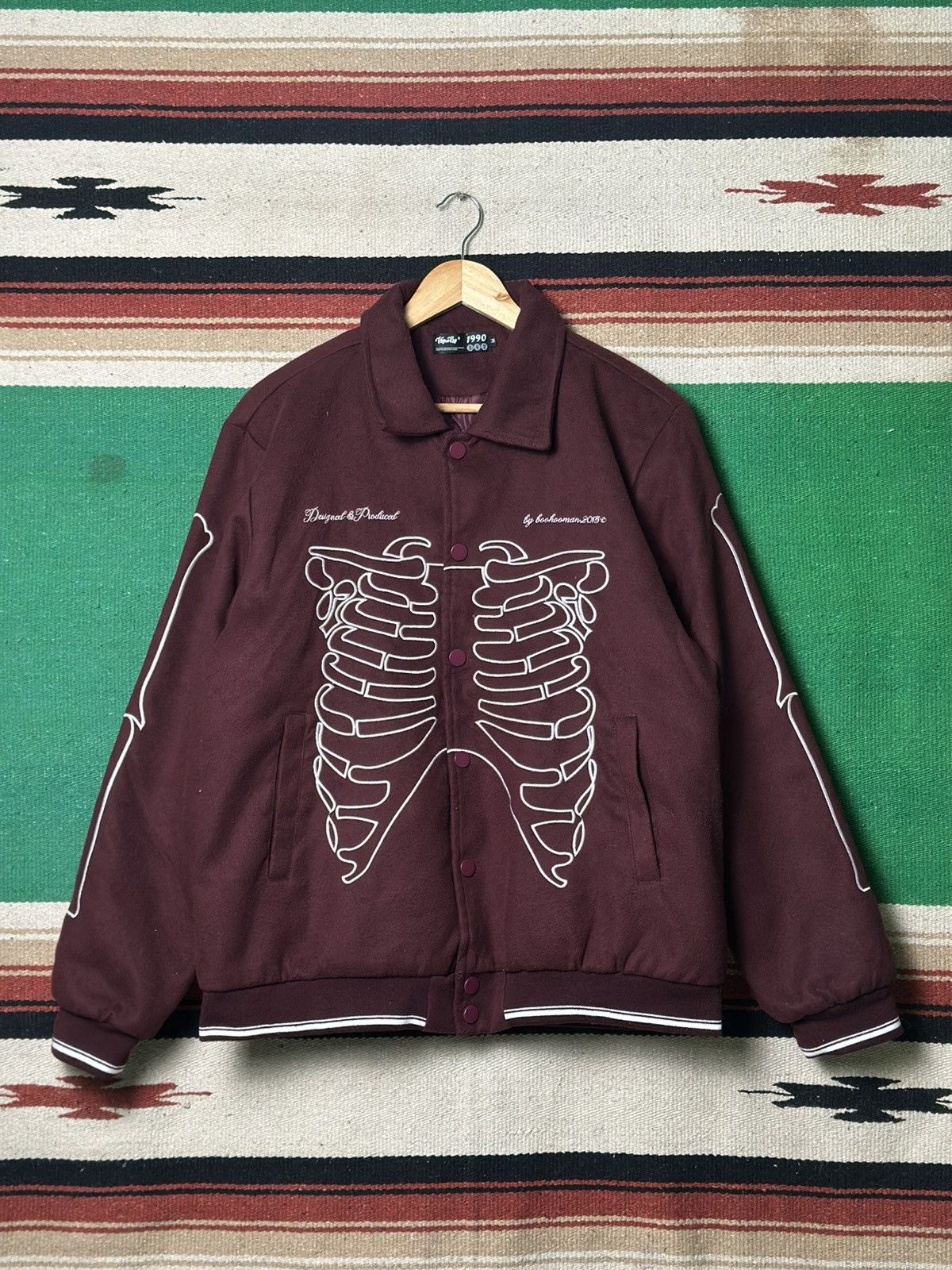 Other Skeleton Varsity Jacket Punk Style by Backnumber 1990 Size US M / EU 48-50 / 2 - 1 Thumbnail