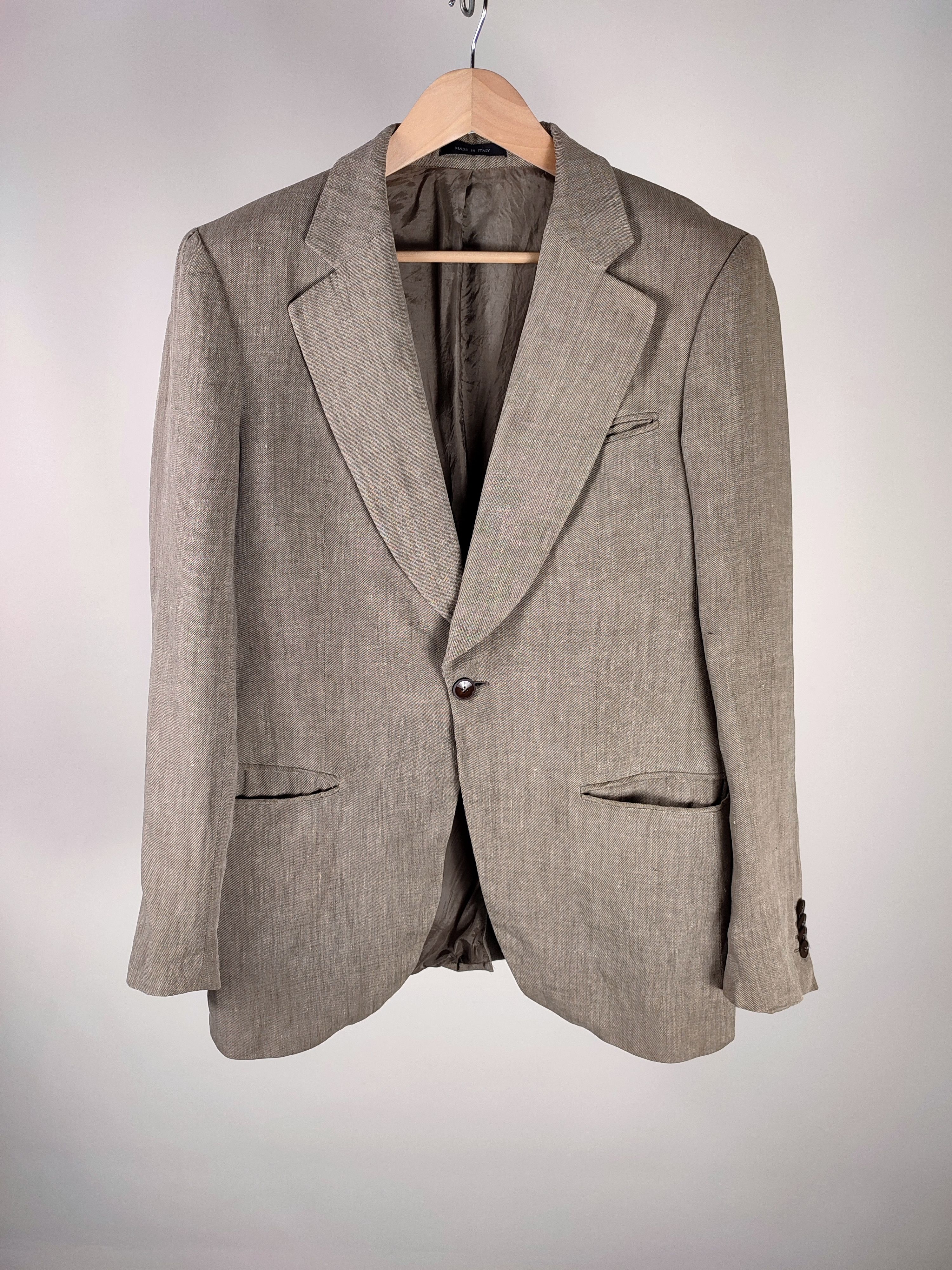 Emporio Armani Emporio Armani 2005 Oldschool Linen Blazer Size 50R - 2 Thumbnail