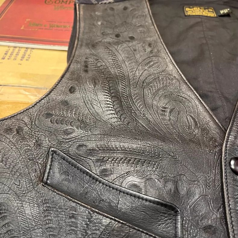 RRL Ralph Lauren RRL Ralph Lauren Second generation carved vest leather spl Size 50S - 6 Thumbnail