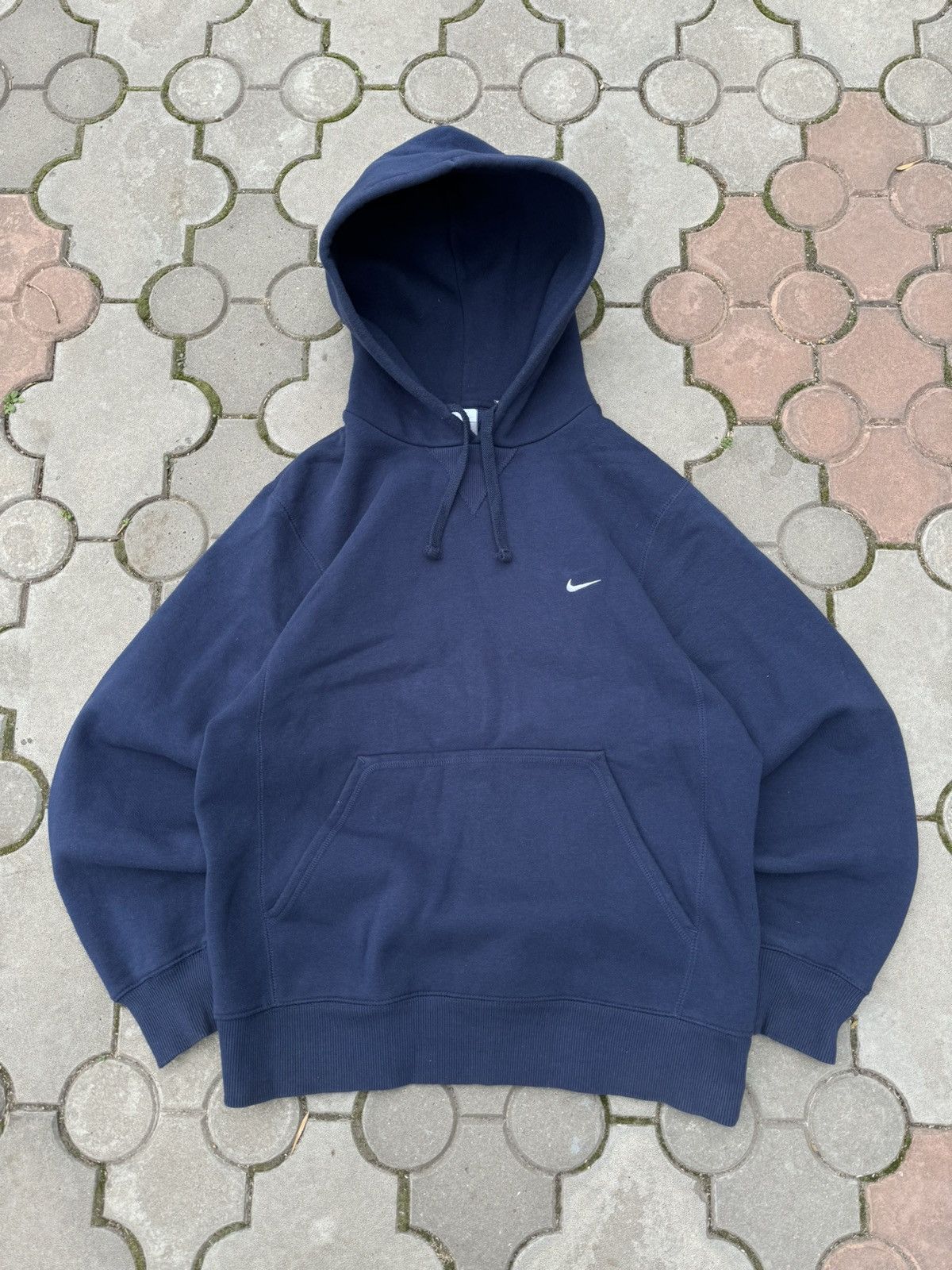 Nike × Vintage Vintage Nike Small Swoosh Boxy Hoodie Y2K Size US M / EU 48-50 / 2 - 1 Thumbnail