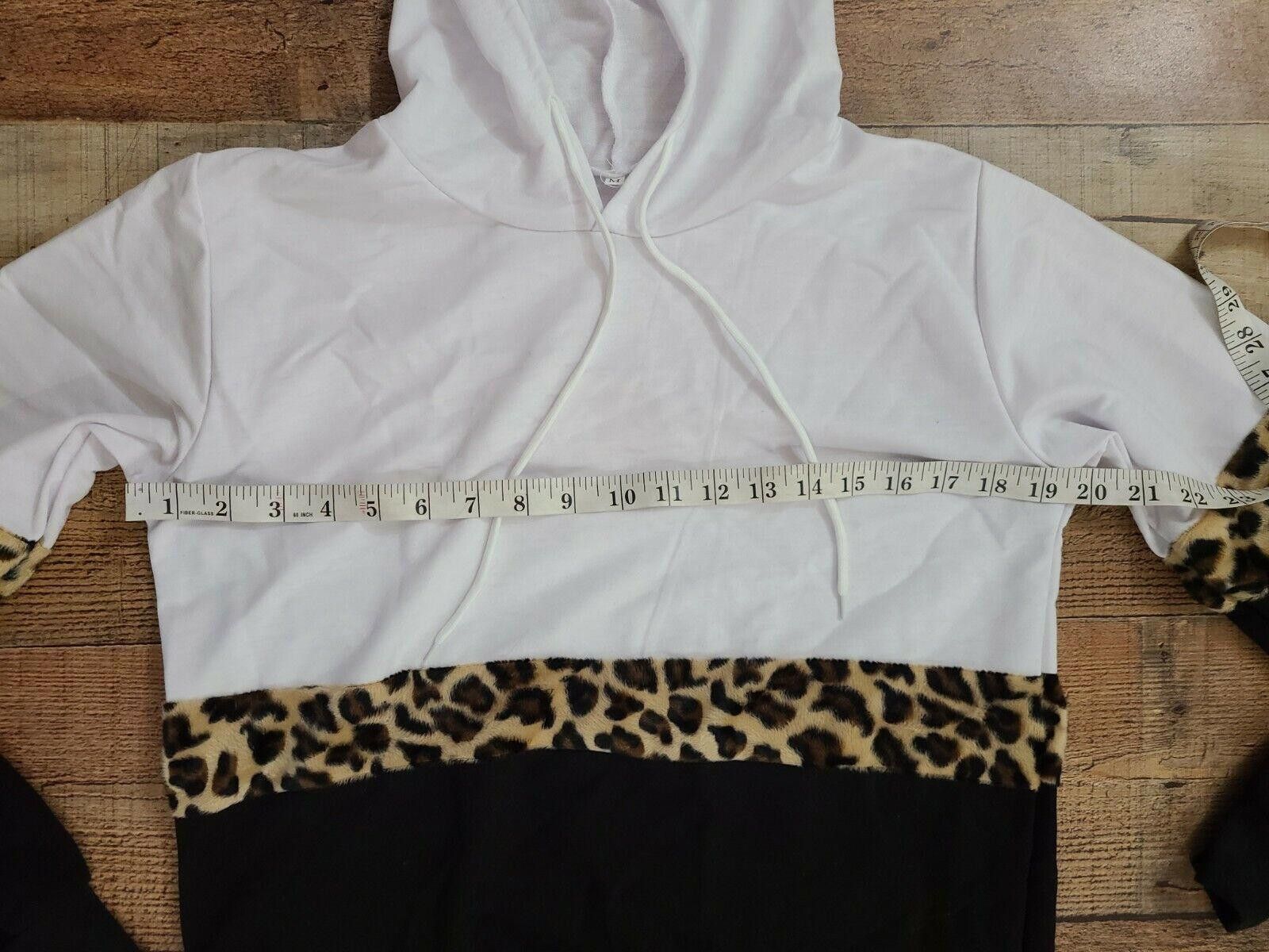 Designer Unbranded Leaopard Colorblock Hoodie Small Medium Sweatshirt Size M / US 6-8 / IT 42-44 - 4 Thumbnail