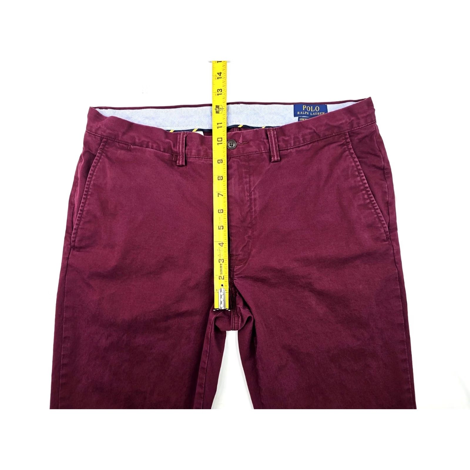 Polo Ralph Lauren VINTAGE Polo Ralph Lauren Chino Stretch Straight Pants Men 34x32 Wine Size US S / EU 44-46 / 1 - 4 Thumbnail