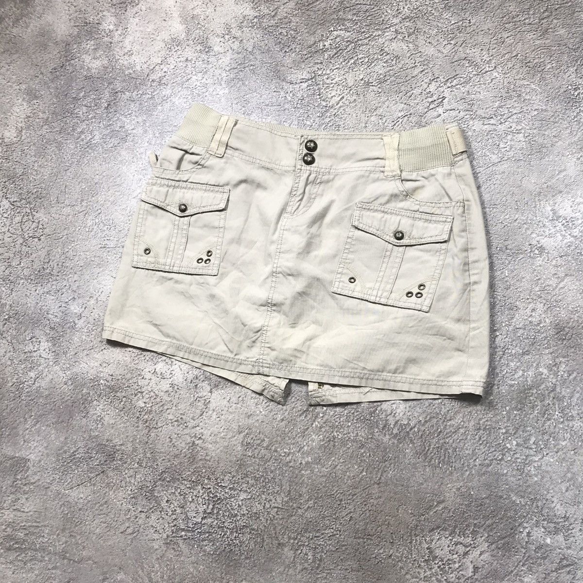 Vintage Vintage Y2K Cargo Mini Skirt Streetwear Workwear Style 30 Size 30" / US 8 / IT 44 - 3 Thumbnail