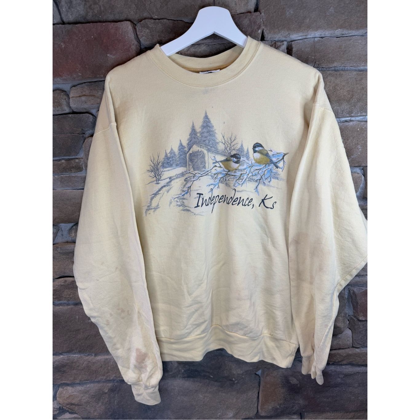 Vintage Size M - Vintage 1990s Independence Kansas Bird Nature Snowy Size US M / EU 48-50 / 2 - 1 Thumbnail