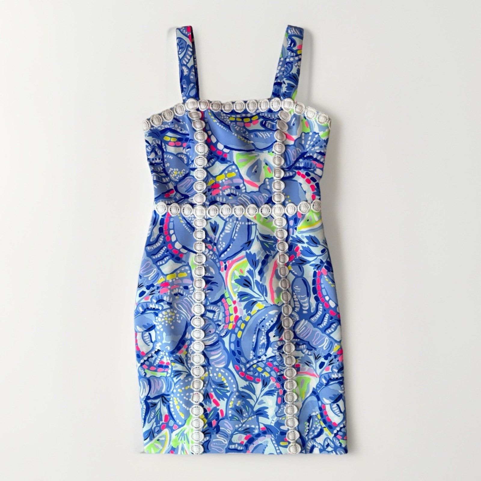 Lilly Pulitzer Lily Pulitzer Janelle Stretch Shift Dress Women's 2 Blue Size XS / US 0-2 / IT 36-38 - 1 Thumbnail