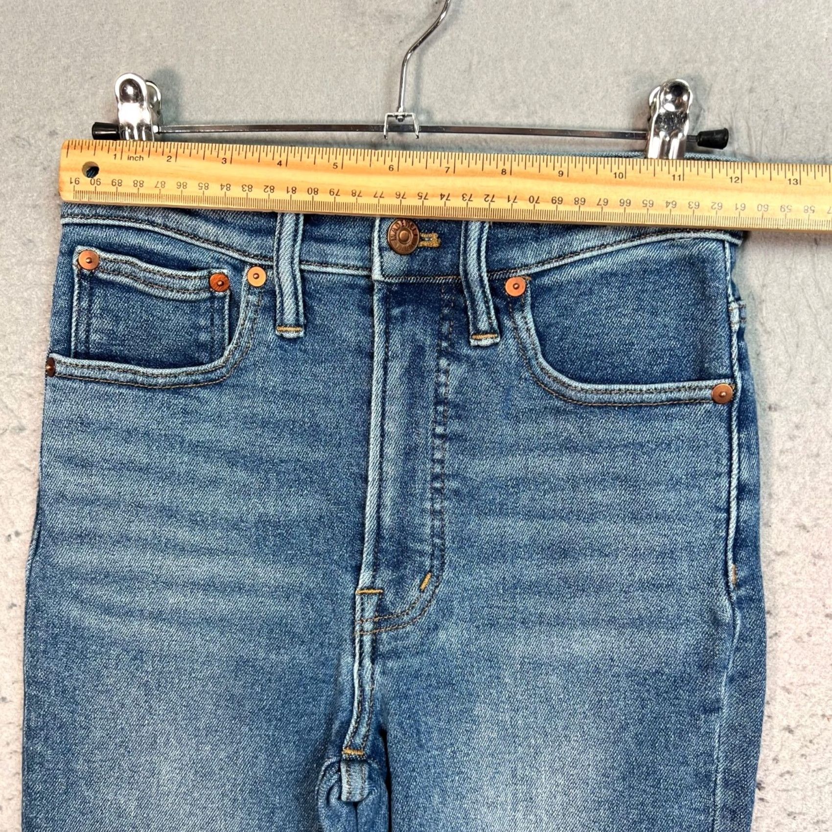 Madewell Madewell Womens Jeans Size 24 High-Rise Perfect Vintage Light Wash Denim Straight 5-Pocket Blue Cap Length 28in Womens Size 42" / US 20 - 6 Thumbnail