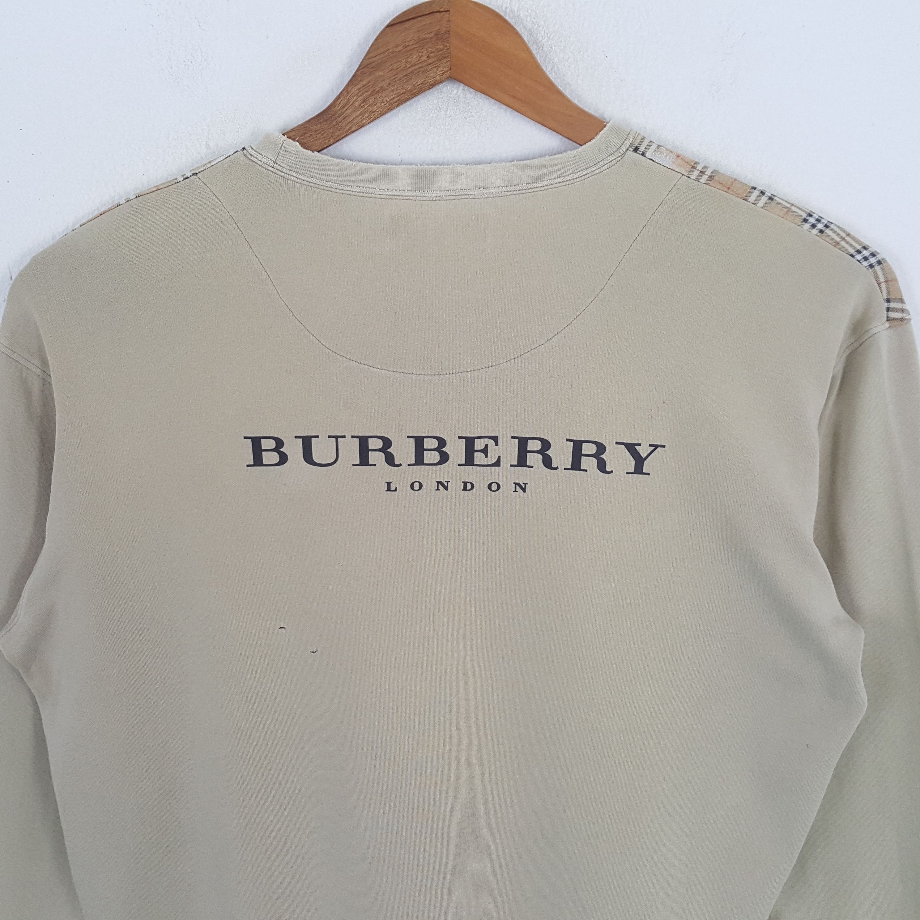 Burberry Vintage BURBERRY LONDON Nova Check Distressed Sweatshirt Size US L / EU 52-54 / 3 - 2 Thumbnail