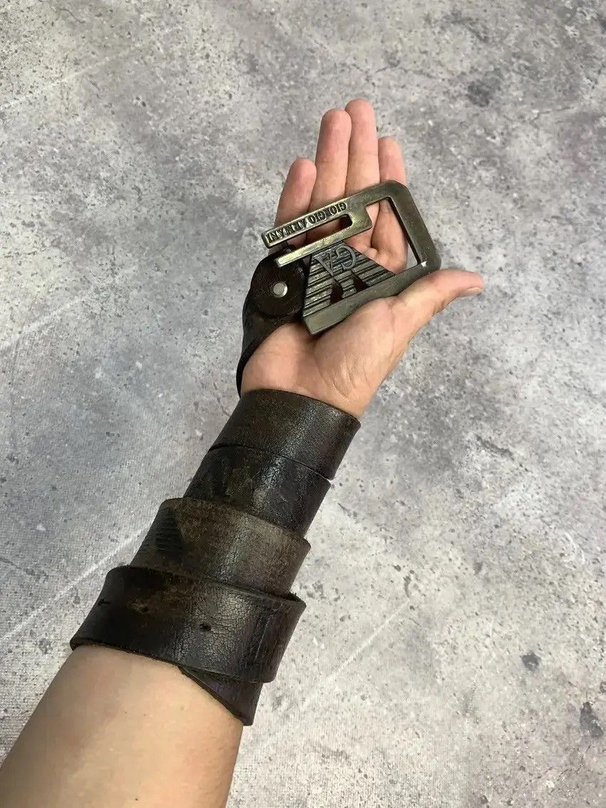 Giorgio Armani × Vintage Vintage Belts Y2K Giorgio Armani leather belt Japanese Size ONE SIZE - 6 Thumbnail