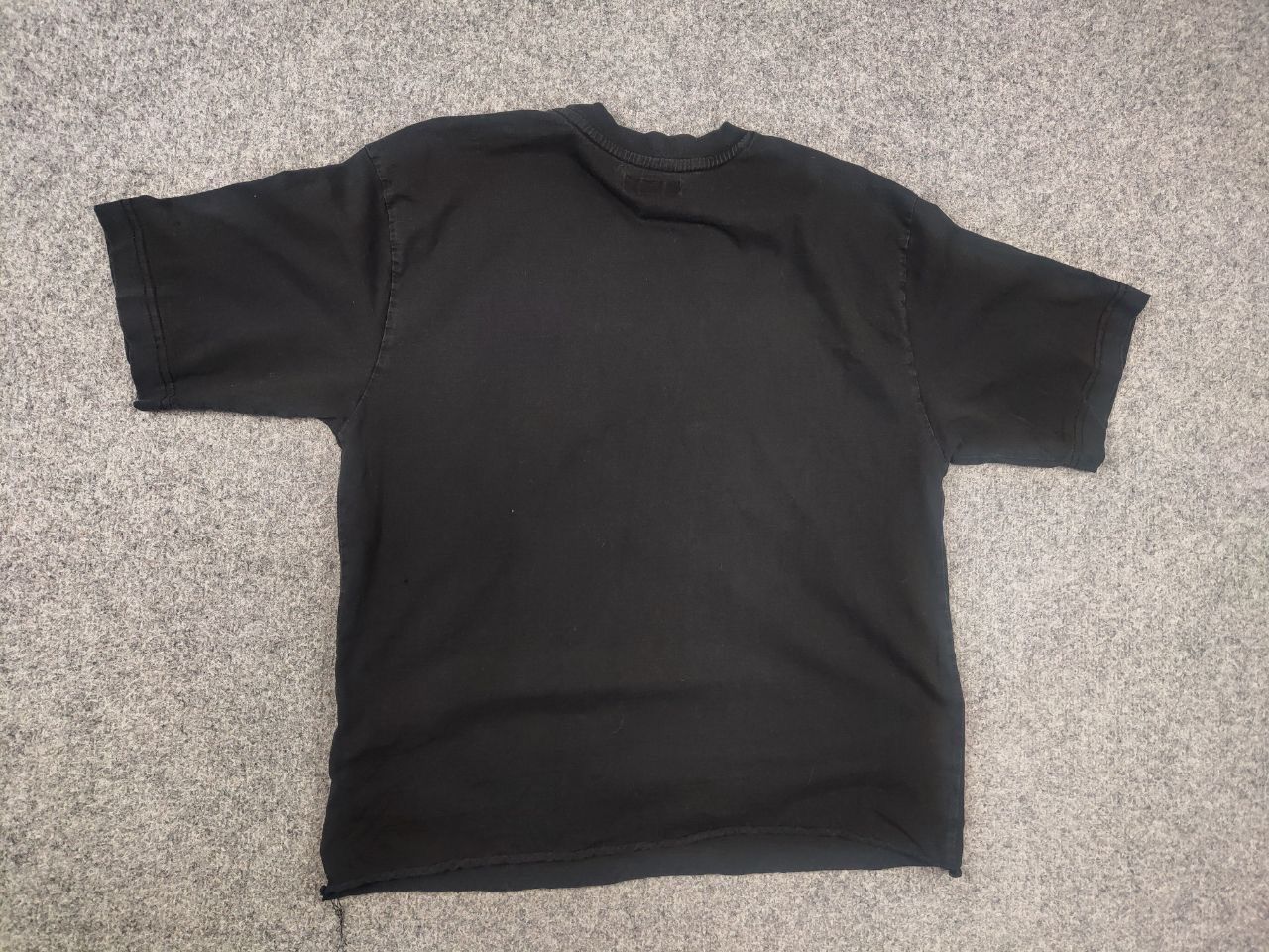 Vintage China Town market Design Japan Custom cropped black t-shirt Size US M / EU 48-50 / 2 - 9 Thumbnail
