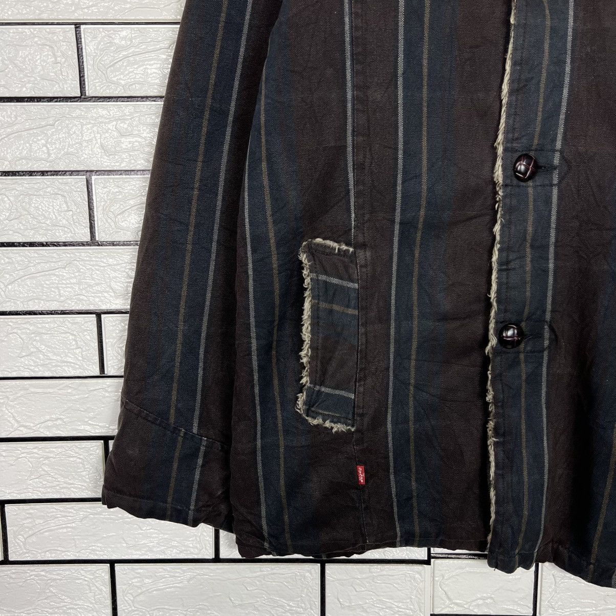 Levi's LEVIS REDLOOP Sherpa Lined Striped Jacket #4131-C188 Size US L / EU 52-54 / 3 - 5 Thumbnail