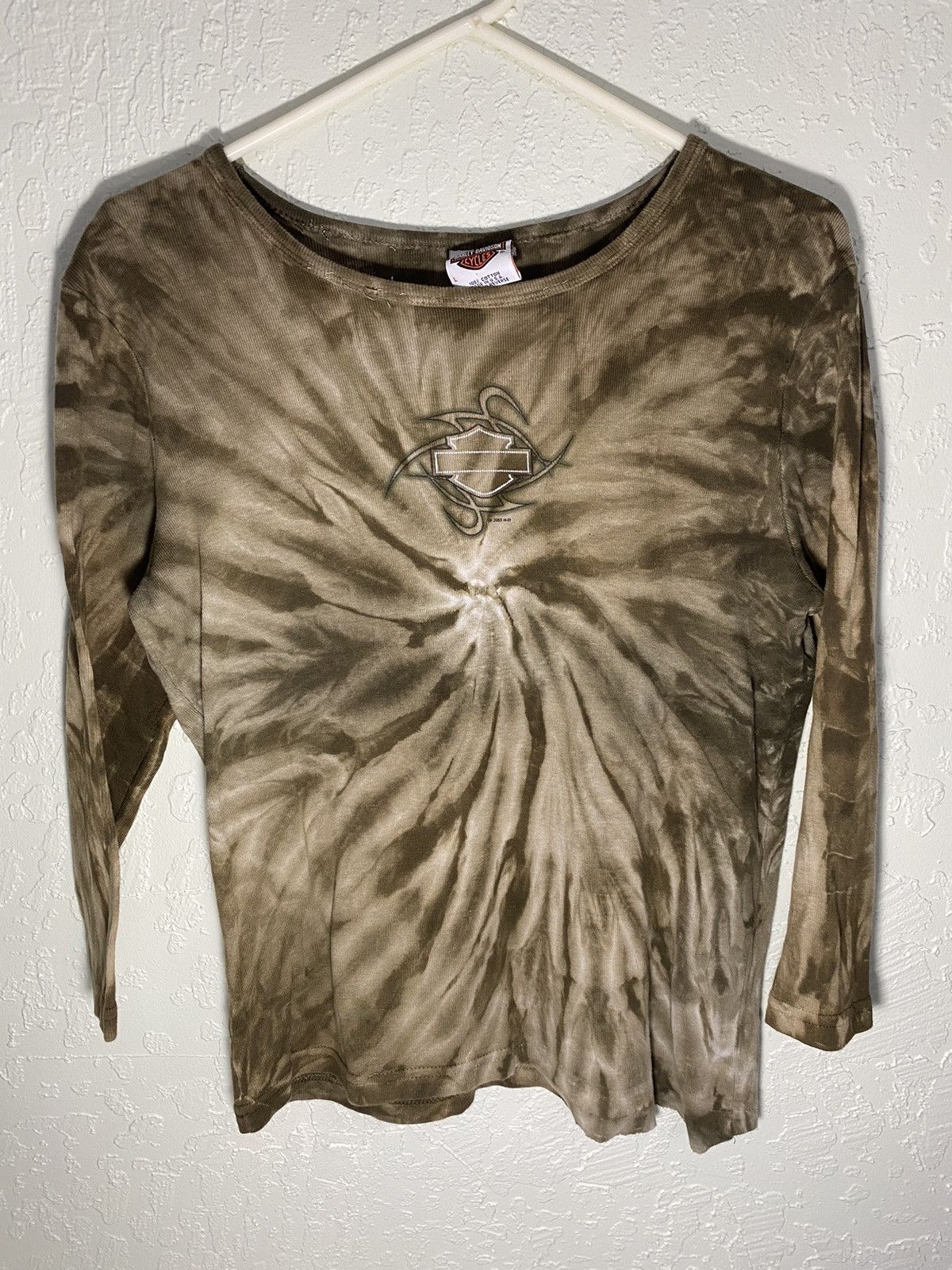 Harley Davidson Harley Davidson Barnett El Paso, Texas TieDye Long Sleeve Size L / US 10 / IT 46 - 1 Thumbnail
