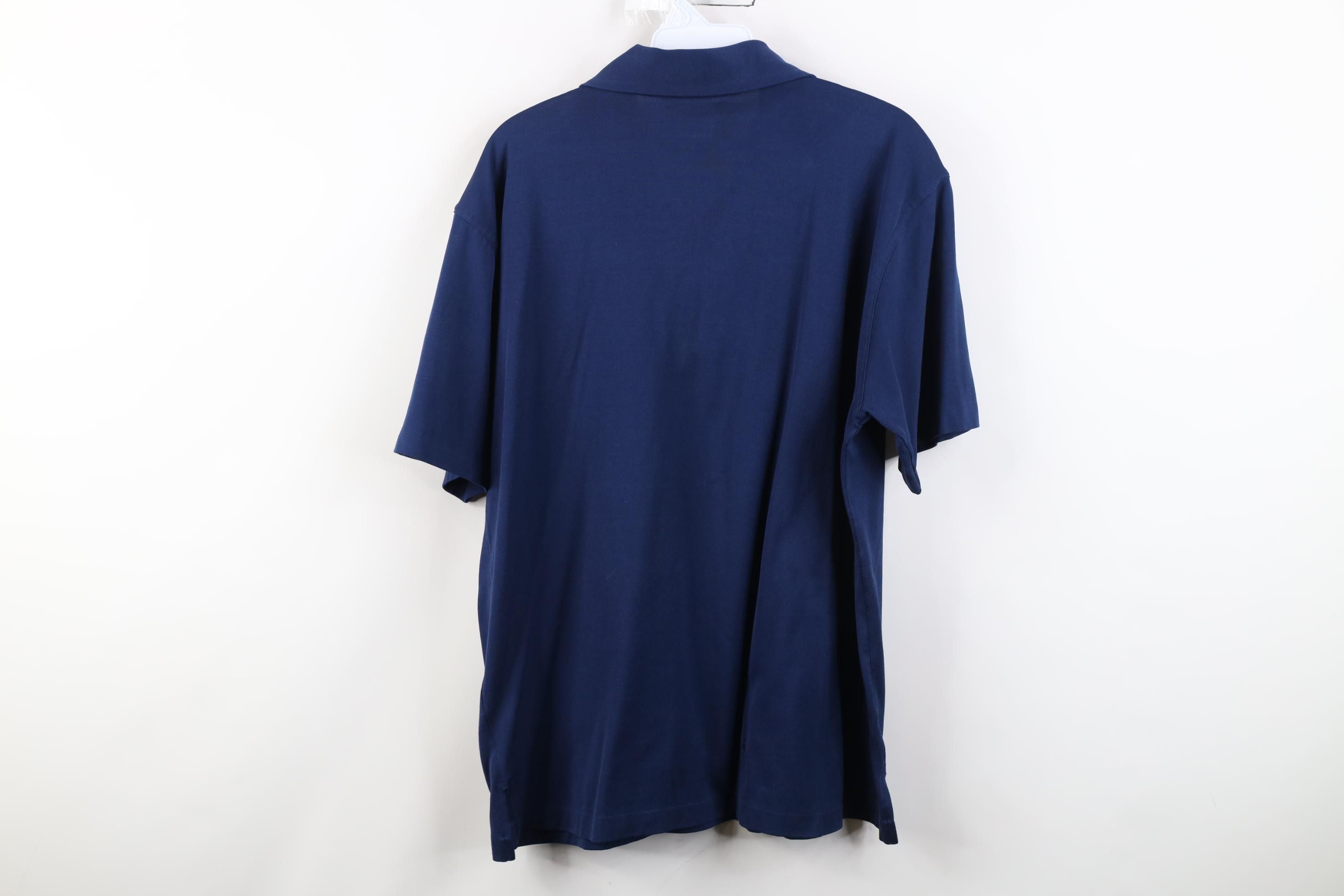Vintage Vintage 70s Streetwear Collared Golf Polo Shirt Navy Blue Size US XL / EU 56 / 4 - 9 Thumbnail