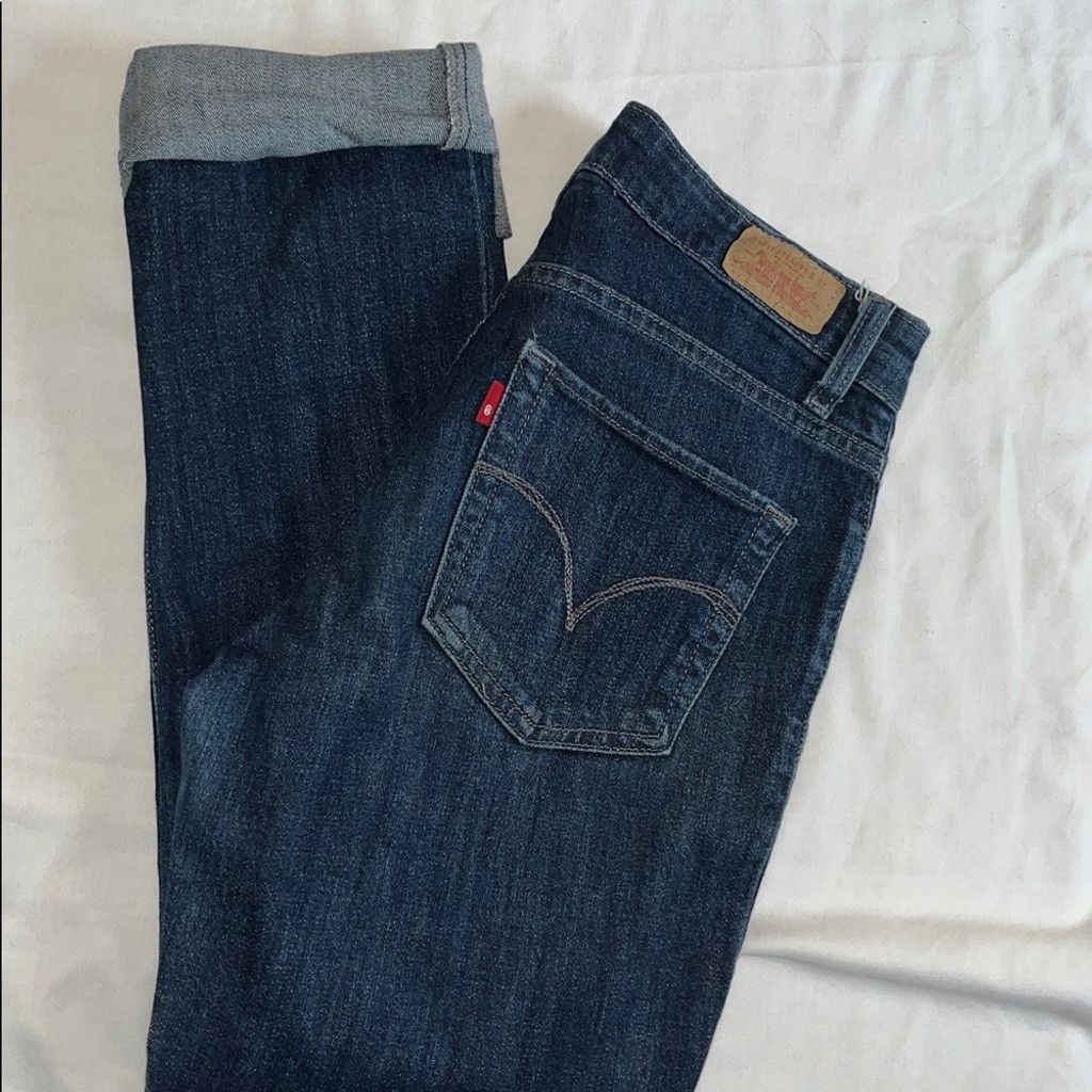 Levi's Levi's Dark Blue Boyfriend Jeans Size 28" / US 6 / IT 42 - 3 Thumbnail