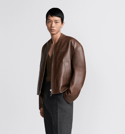 Dior o1w1db10525 443L40 Couture Bomber Jacket in Brown Size US M / EU 48-50 / 2 - 4 Thumbnail