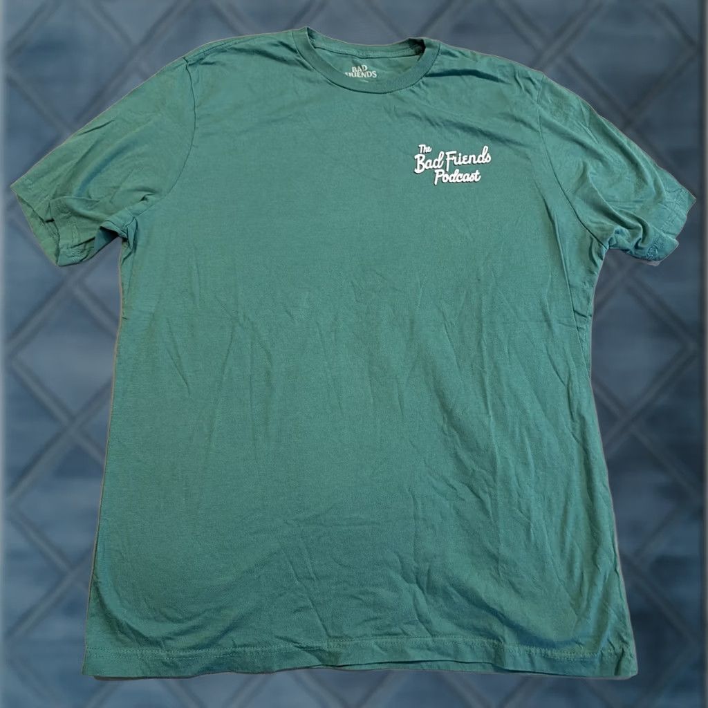 Vintage OFFICIAL Bad Friends Podcast T-Shirt Medium Green Logo Beverly Hills Hotel Size US M / EU 48-50 / 2 - 1 Thumbnail