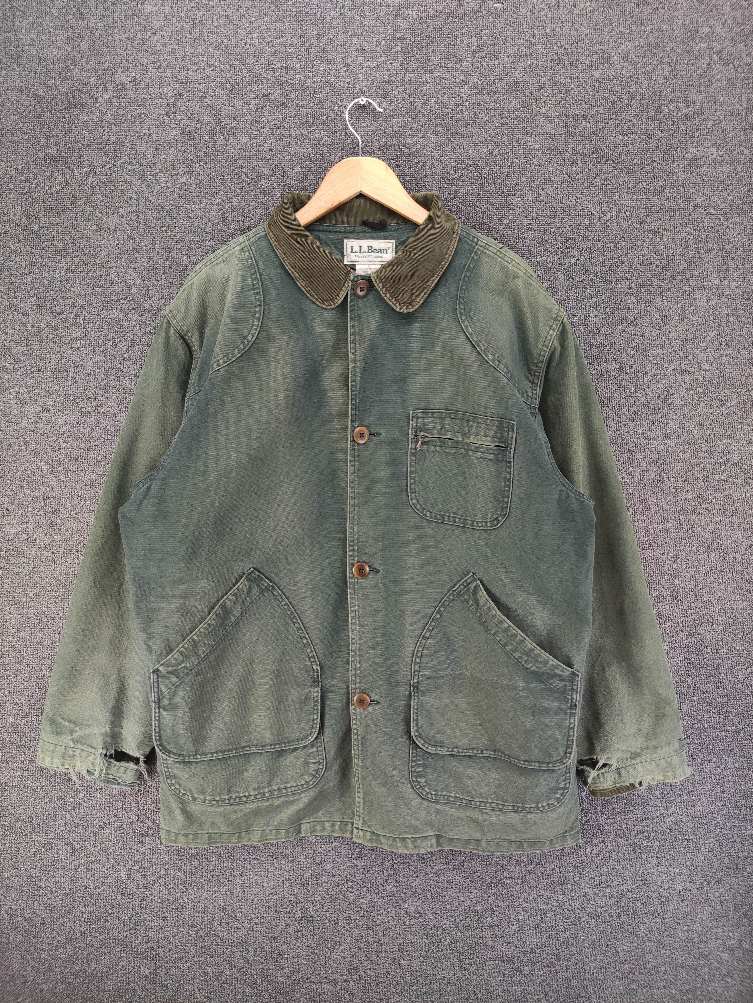 L.L. Bean Vintage L.L. Bean Chore Jacket Faded Distressed Size US XL / EU 56 / 4 - 1 Thumbnail