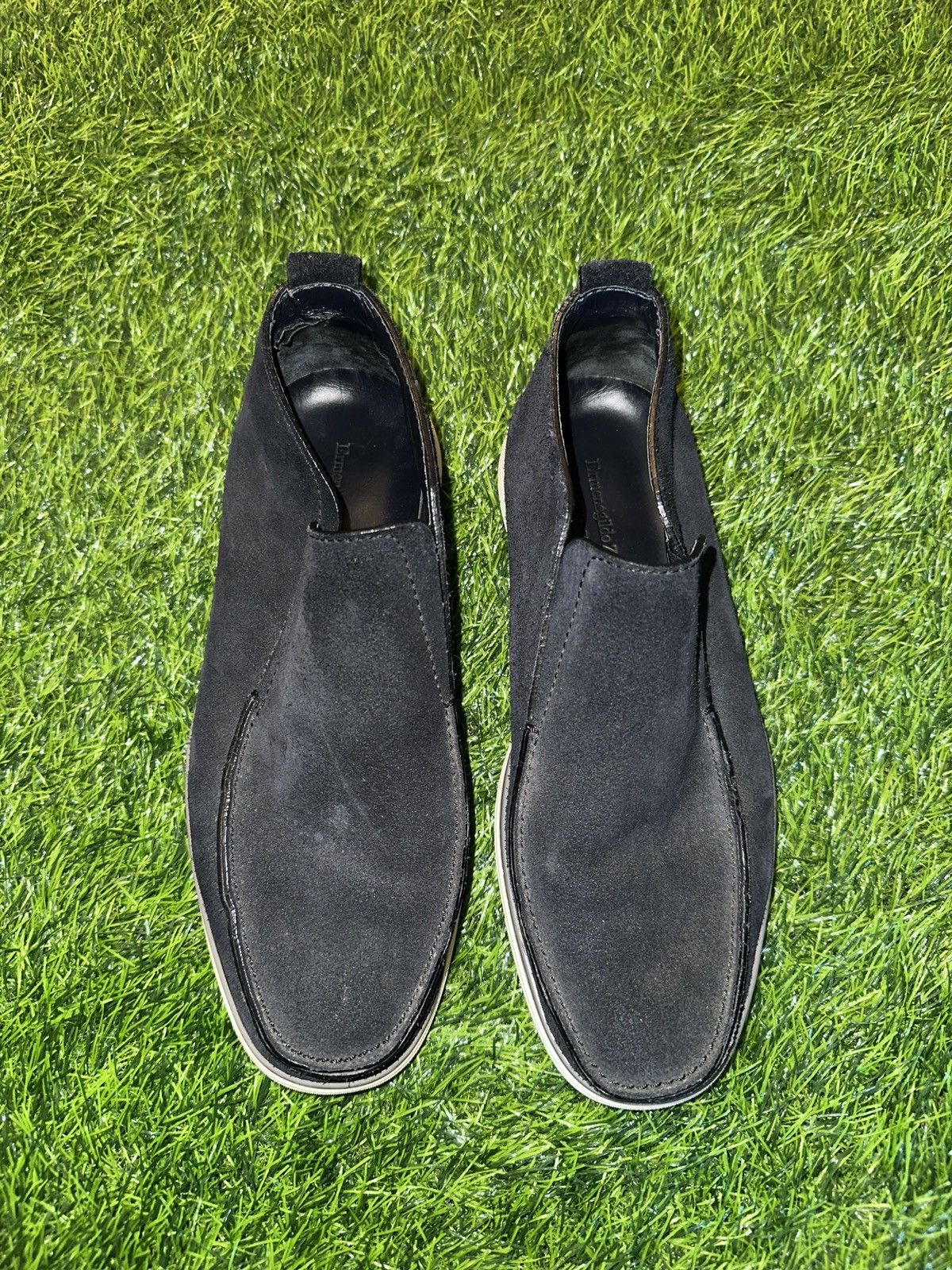Ermenegildo Zegna Ermenegildo zegna loafer high top suede shoes size 7 Size US 7 / EU 40 - 3 Thumbnail