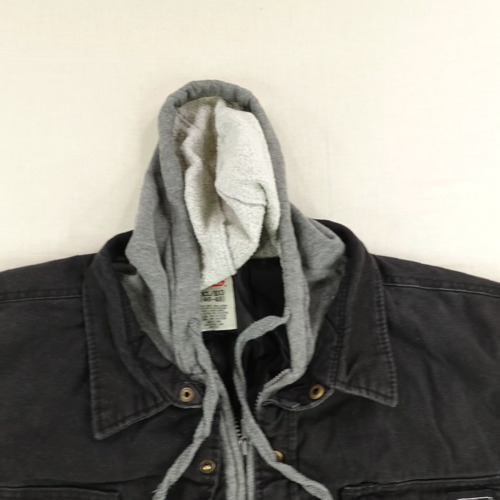 Dickies Dickies Jacket Mens XL Black Quilt Lined Hooded Chore Work Coat Zip Snap Hoodie Shirt Size US XL / EU 56 / 4 - 2 Thumbnail