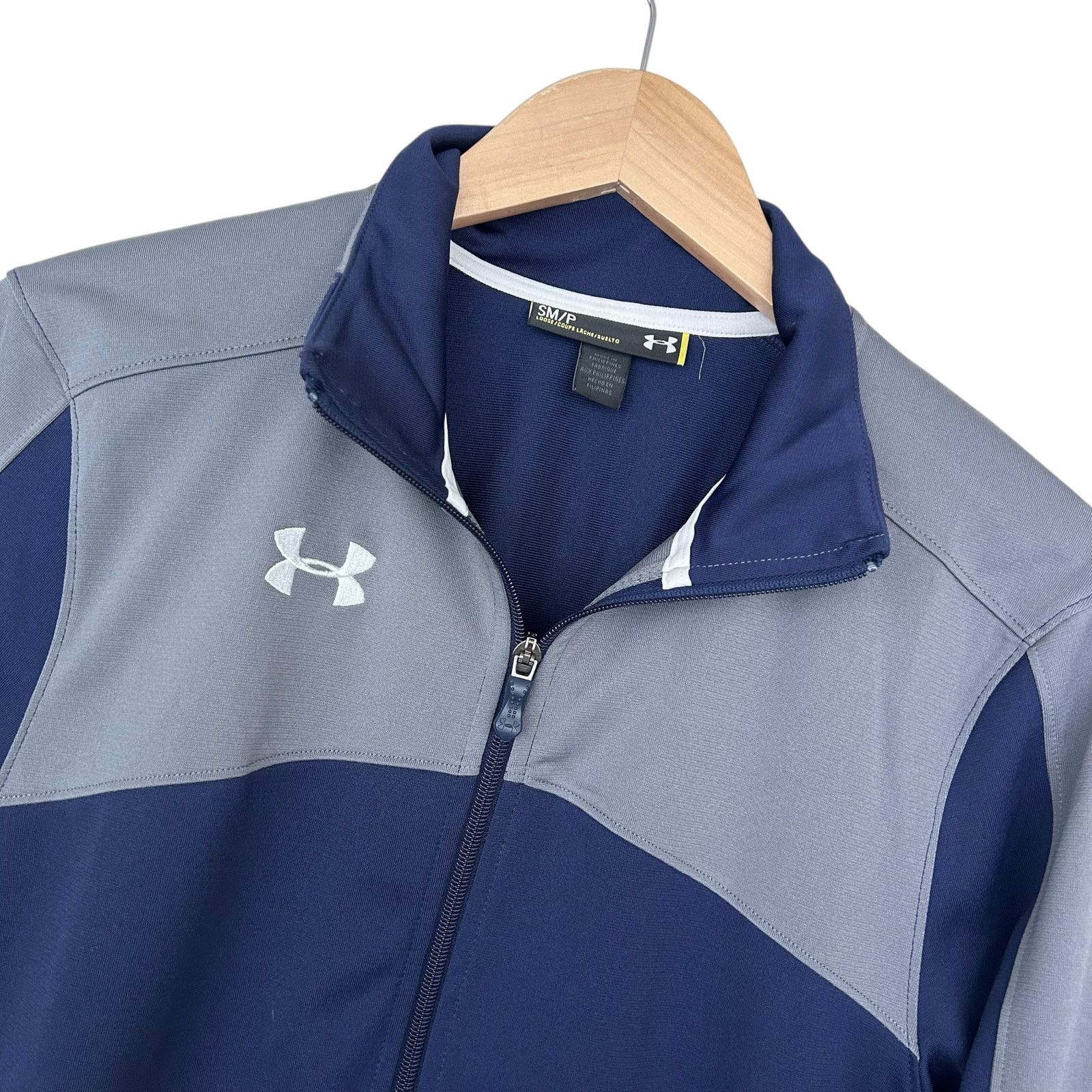 Under Armour Under Armour Navy Blue Gray Full Zip Sweatshirt Sz S Size US S / EU 44-46 / 1 - 1 Thumbnail