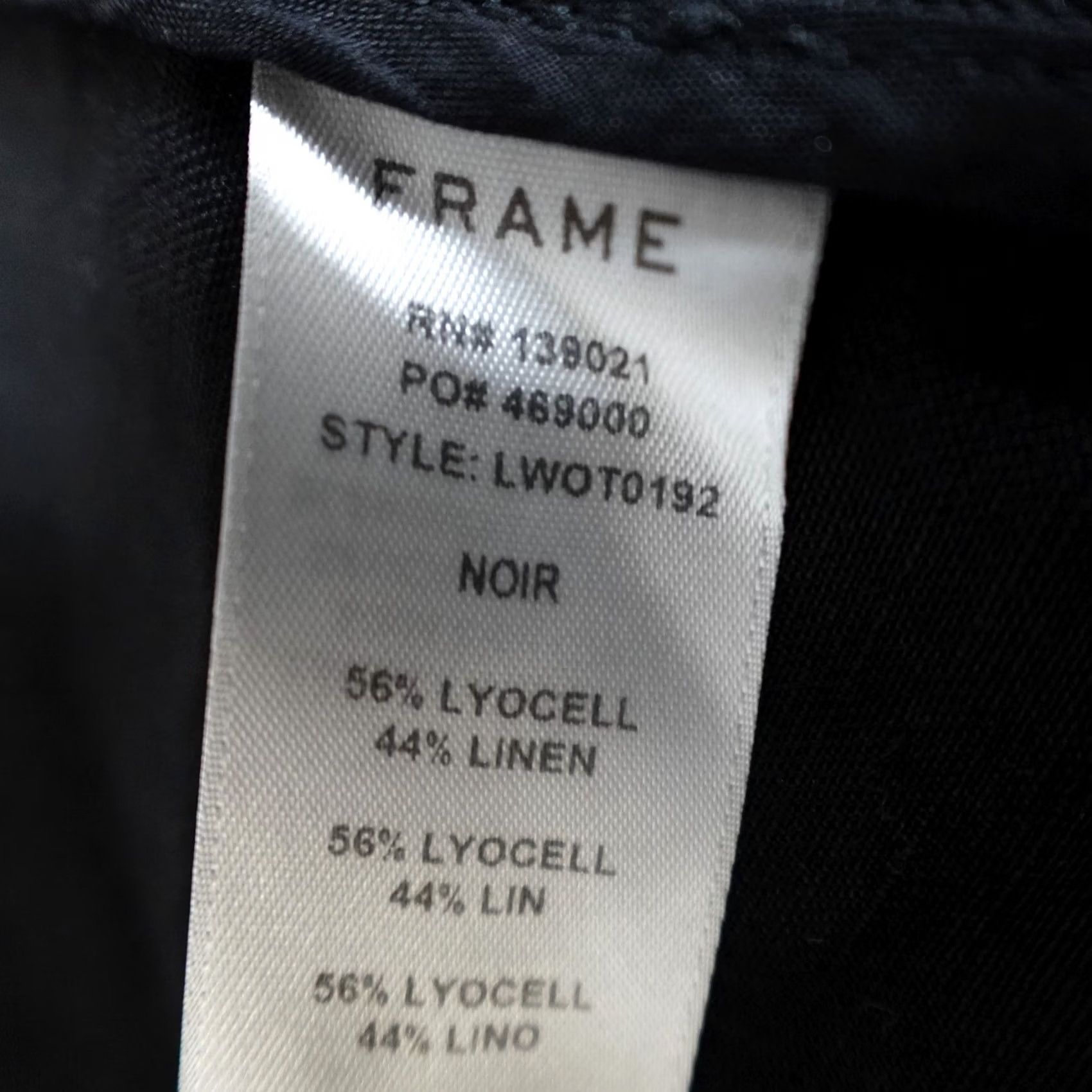 Frame FRAME Blazer Womens Black Solid Linen Blend One Button Working Cuff Shipped Next Business Day Size 6 Size M / US 6-8 / IT 42-44 - 4 Thumbnail